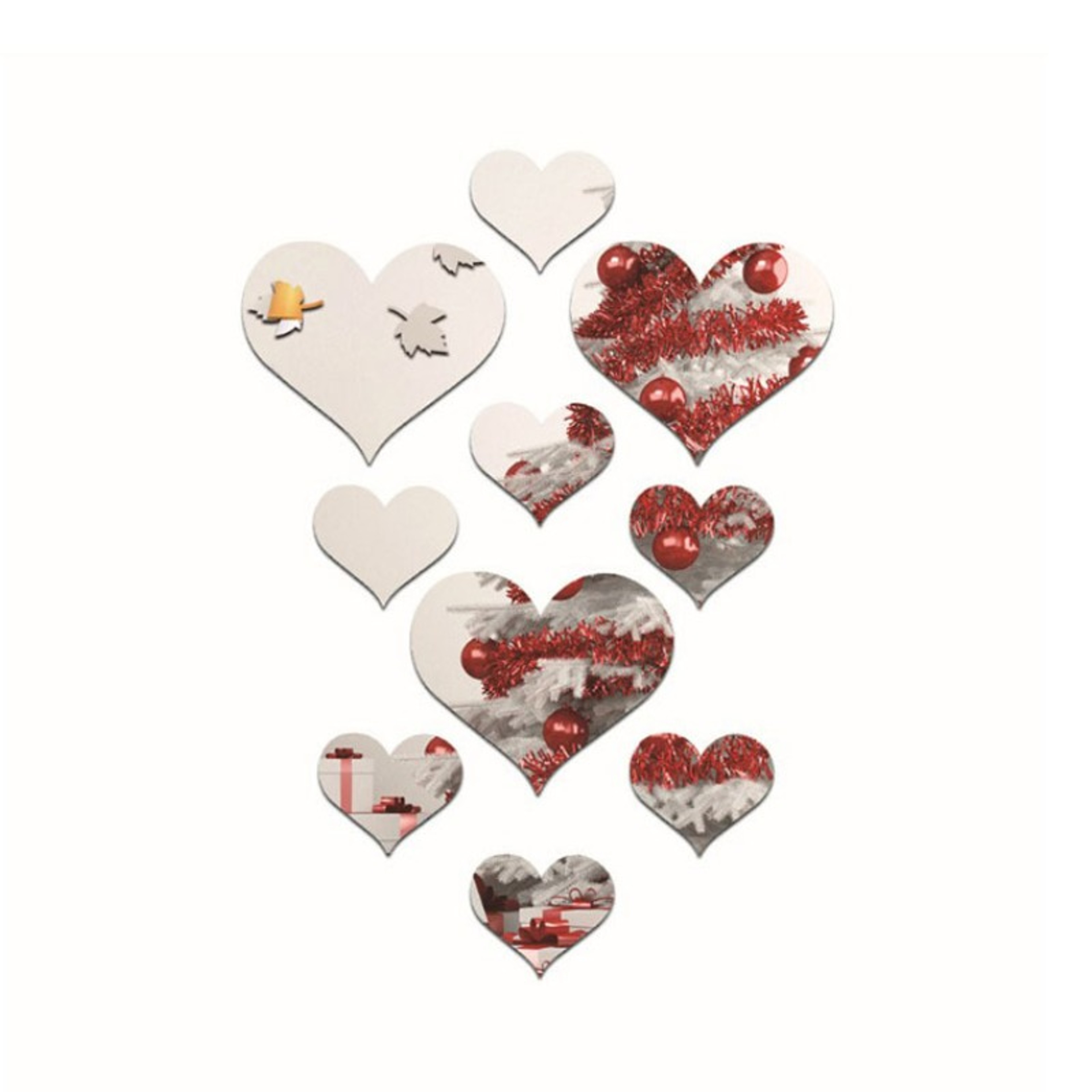 Acrylic Mirror Wall Stickers Heart Wall Decor Set for Bedroom, Living Room & DIY Home Decoration – view 4