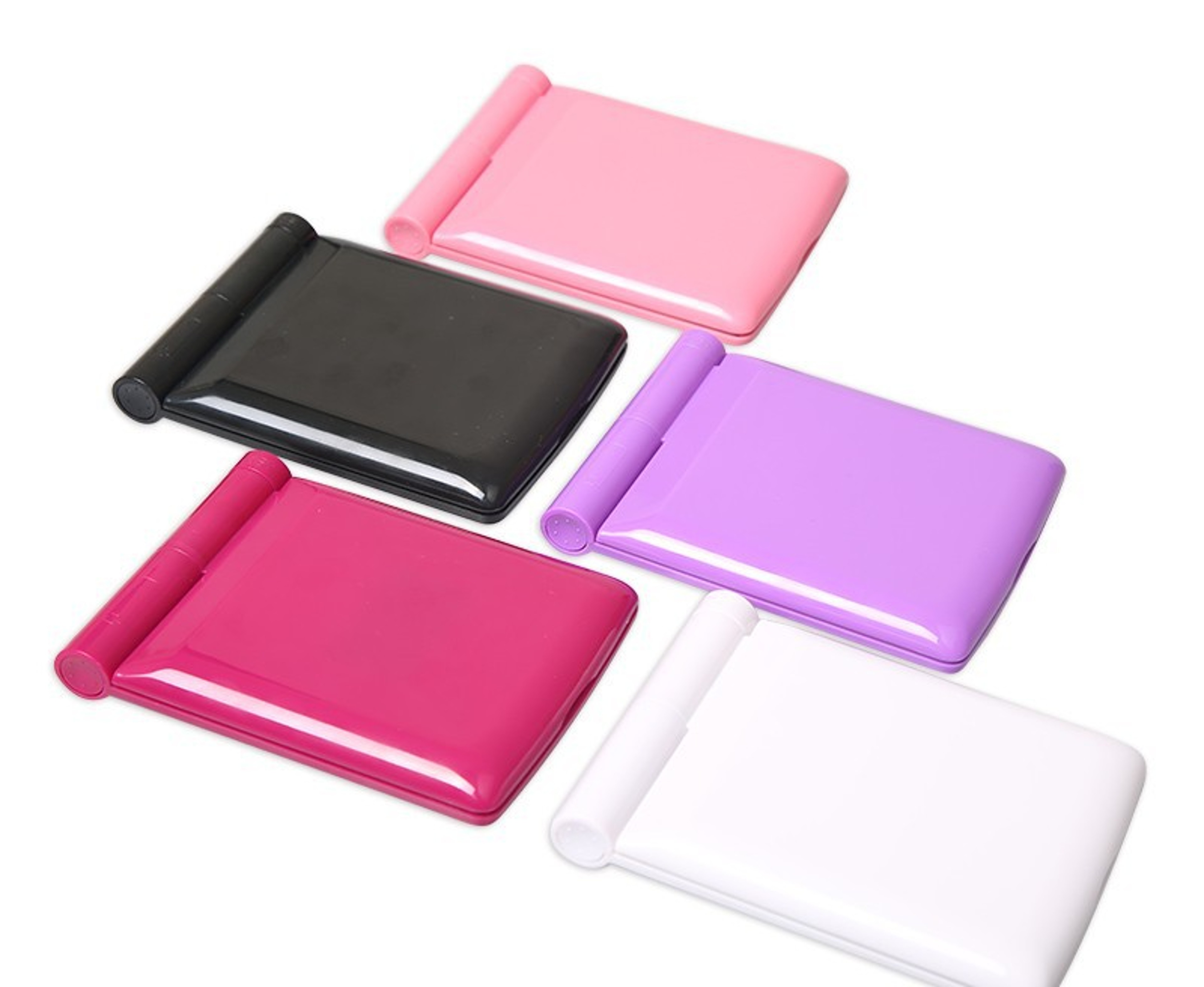 Portable LED Makeup Mirror With Foldable Stand Travel Lighted Compact Vanity Mirror 0