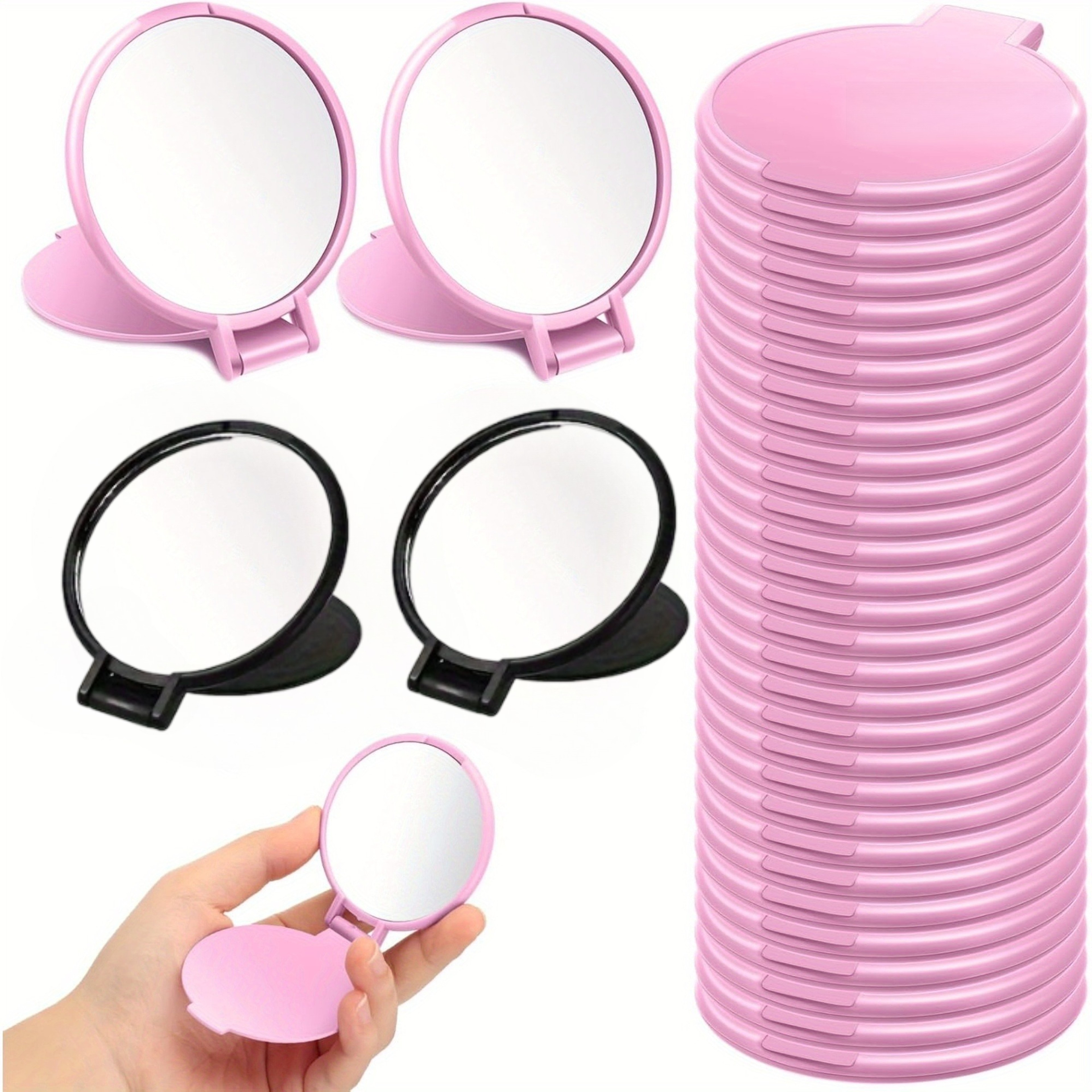 Portable Folding Makeup Mirror Compact Travel Pocket Mirror For Daily Beauty Touch Ups 0