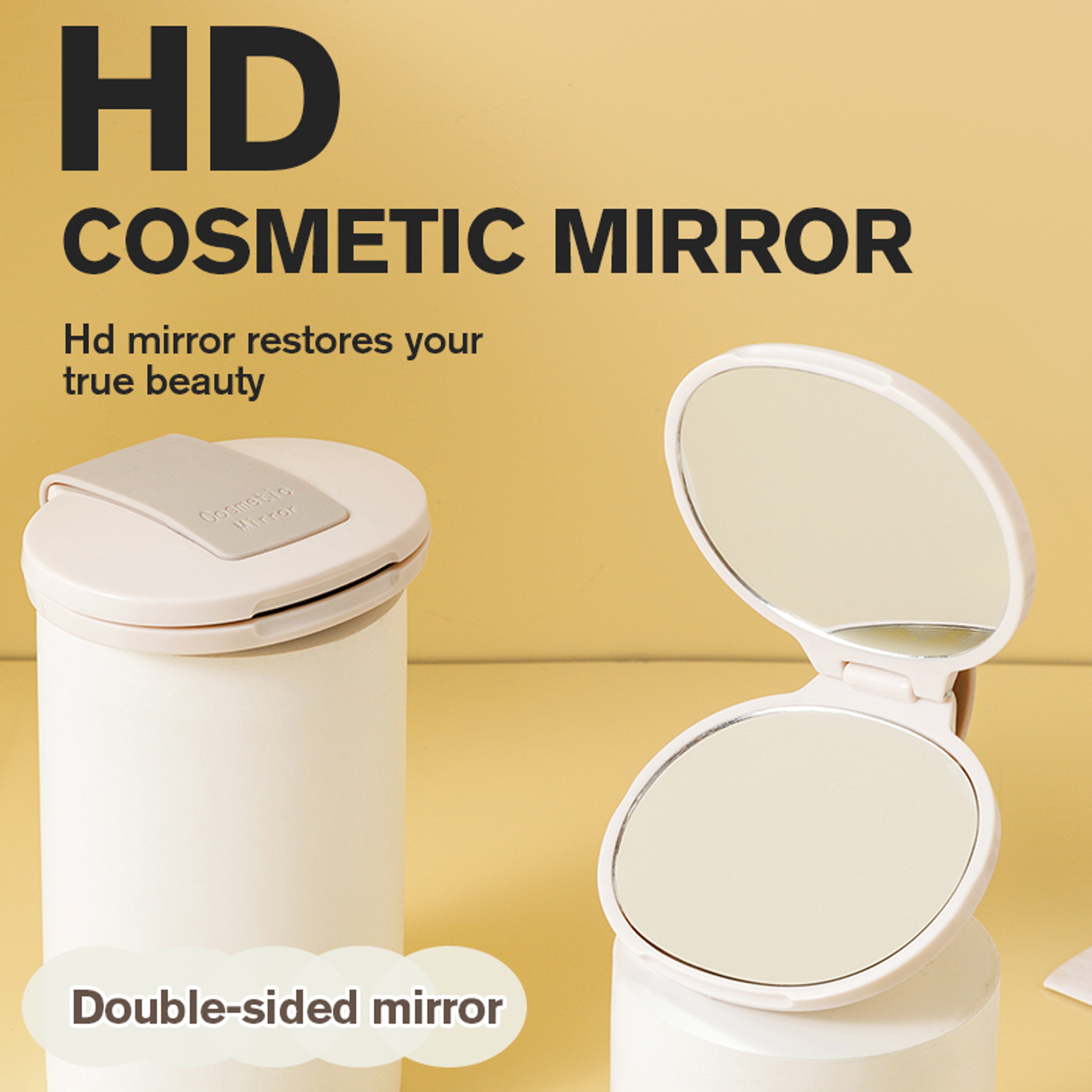 Travel Makeup Mirror Compact Pocket Mirror Double Sided Magnifying Foldable Mirror – view 1