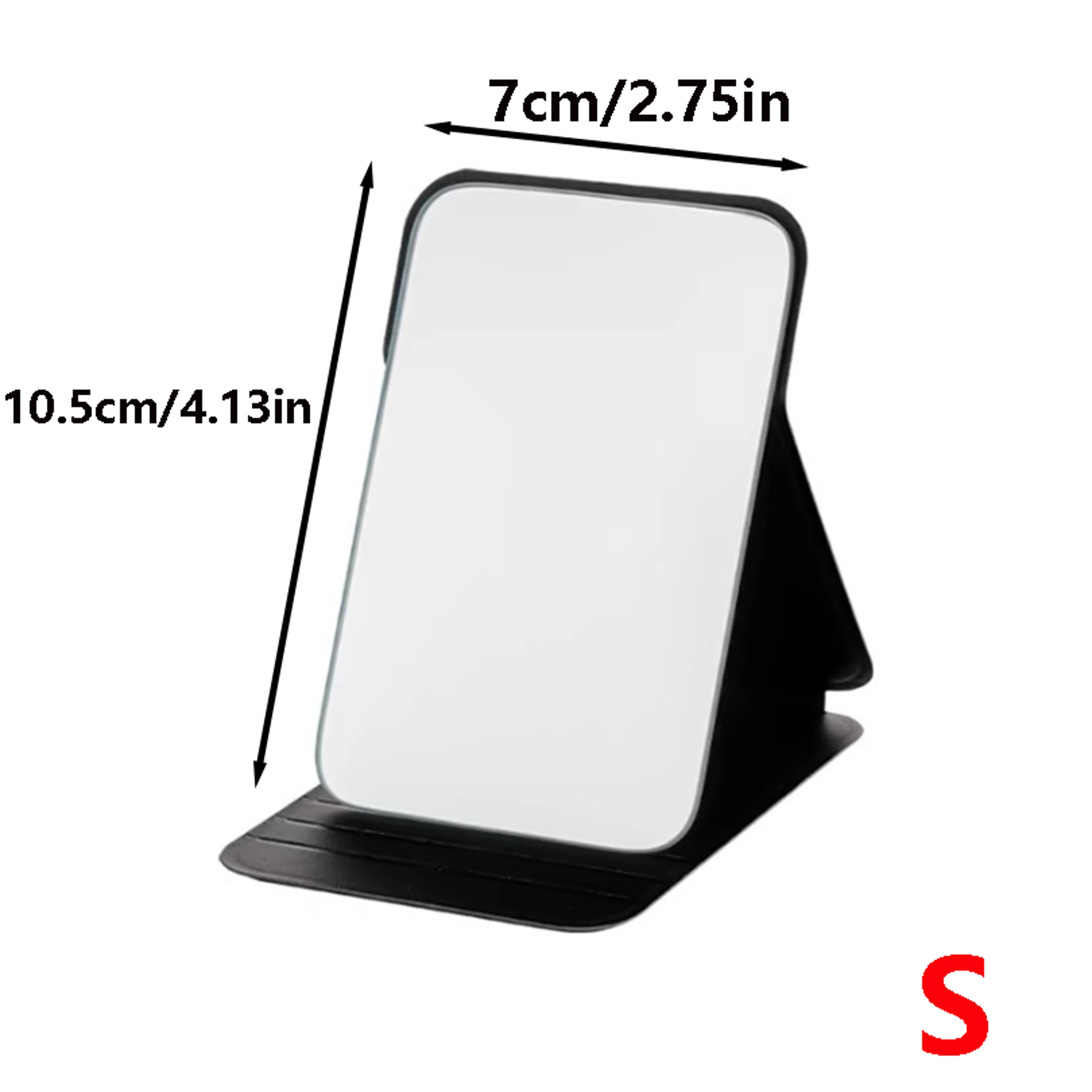 Portable Folding Makeup Mirror With PU Leather Cover Desktop Travel Makeup Mirror For Vanity 6