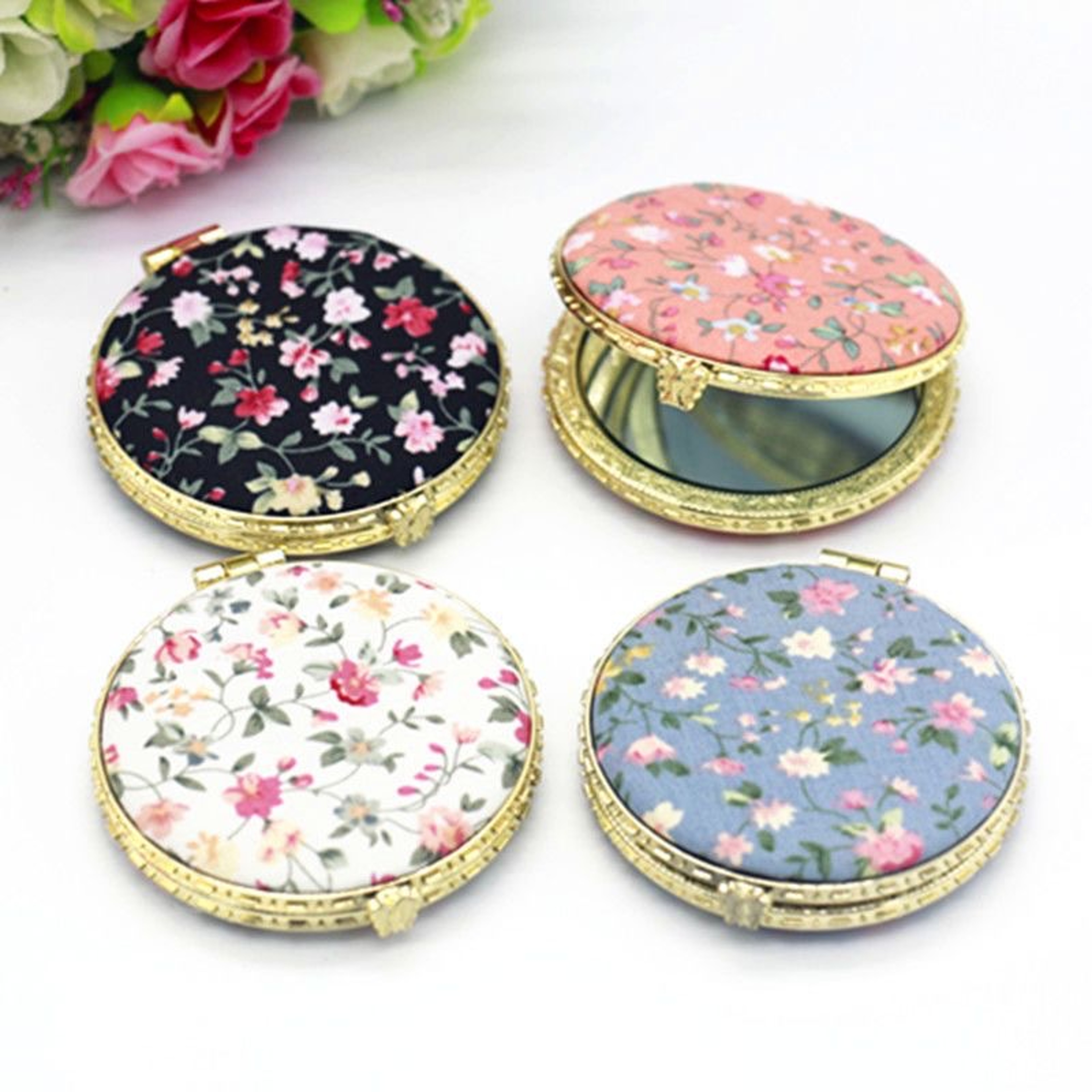 Compact Makeup Mirror with Magnifying Side Portable Travel Cosmetic Mirror for Purse & Everyday Touch Ups – view 5