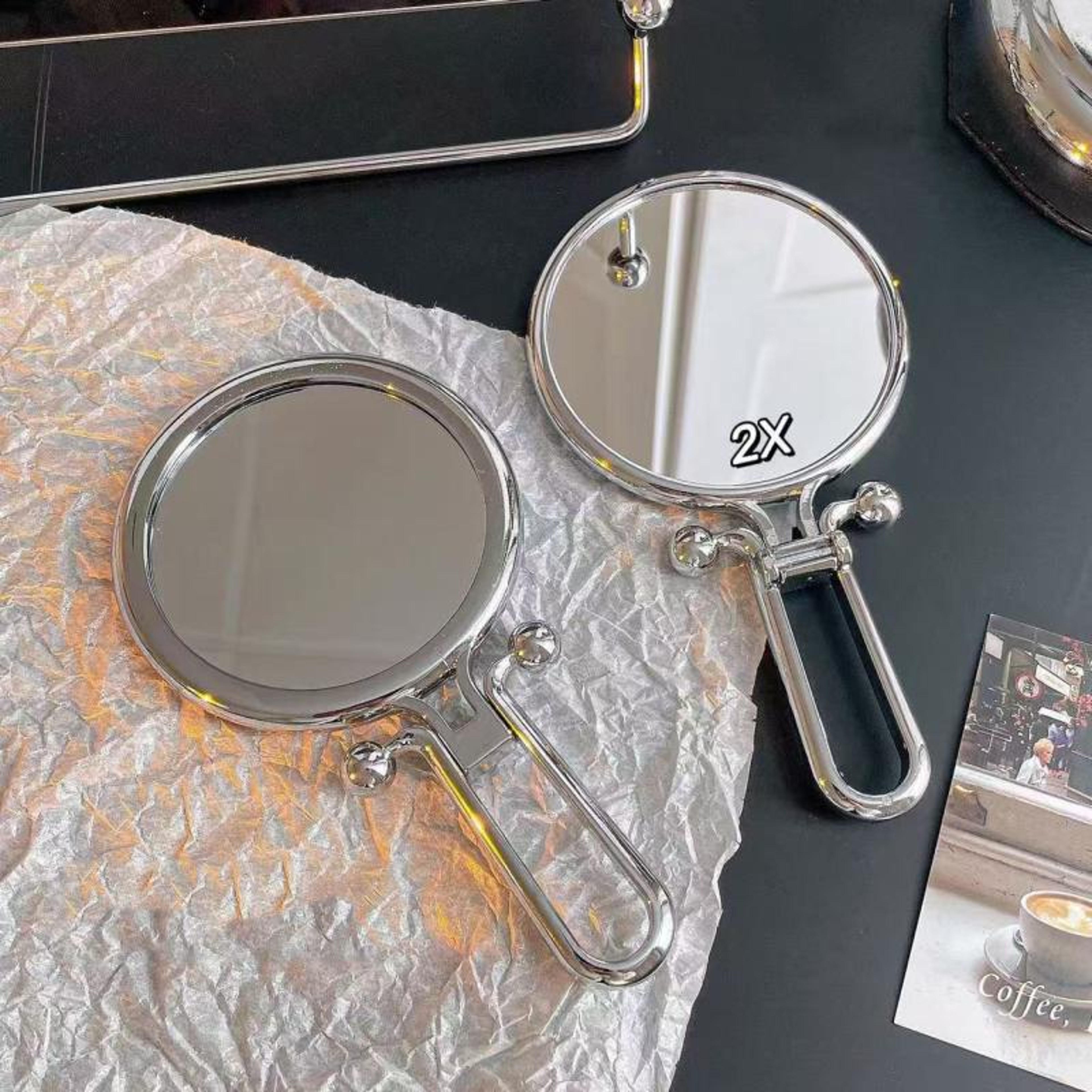 Portable Makeup Mirror with Magnification Double Sided Folding Vanity Mirror – view 7