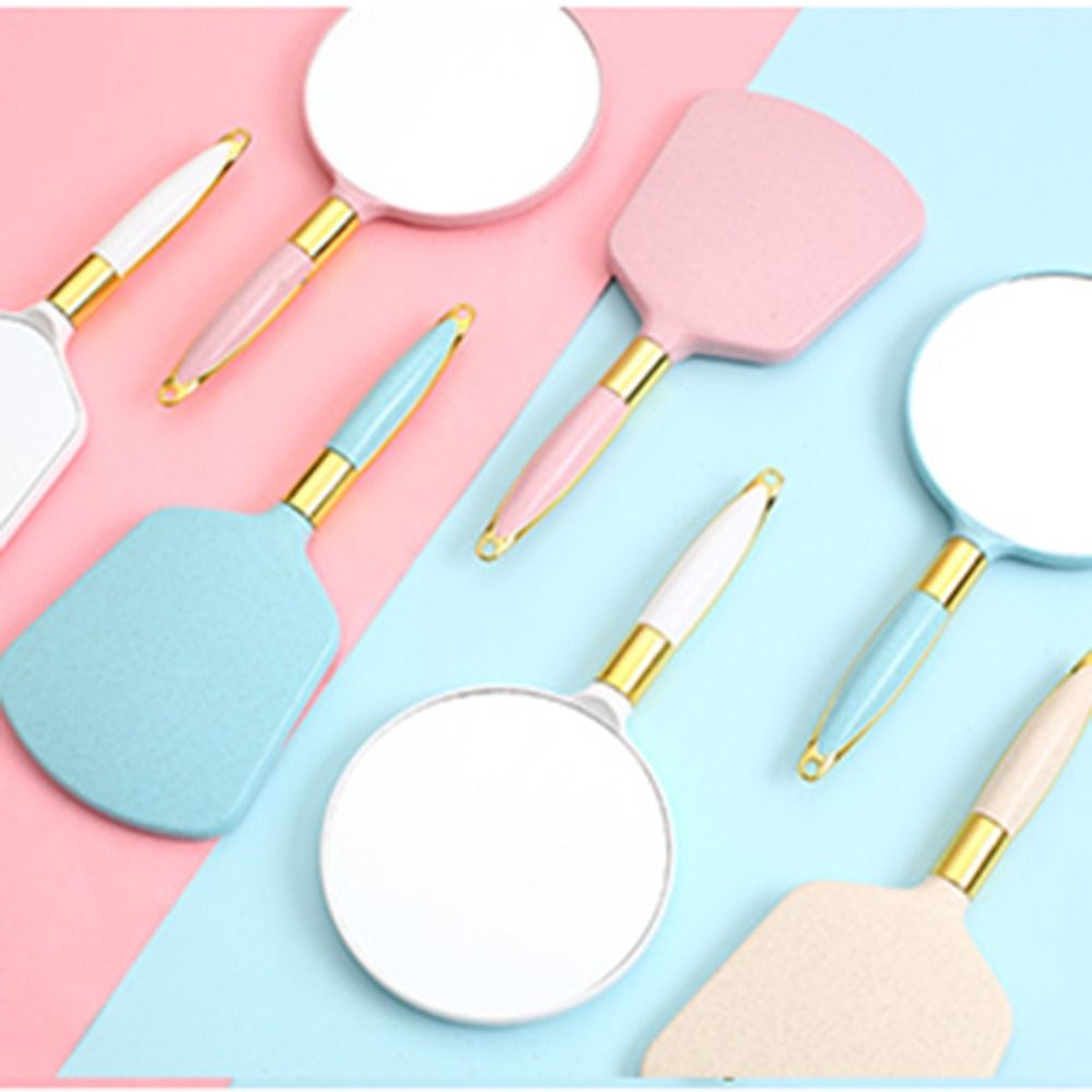 Vintage Handheld Makeup Mirror with Handle Portable Vanity Beauty Mirror for Travel, Salon & Daily Makeup – view 1