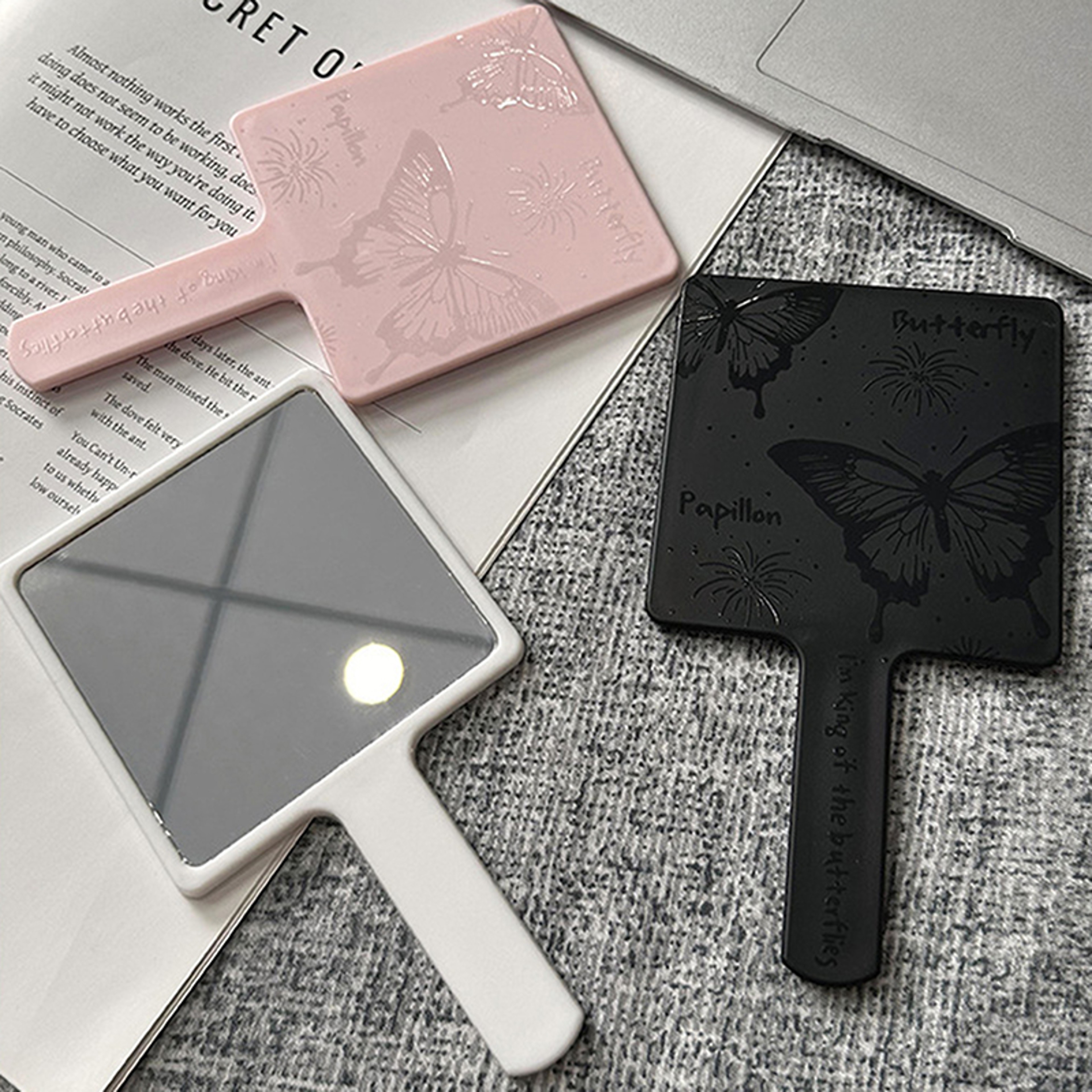 Vintage Butterfly Handheld Makeup Mirror Portable Vanity Mirror for Travel, Makeup & Gifts – view 5