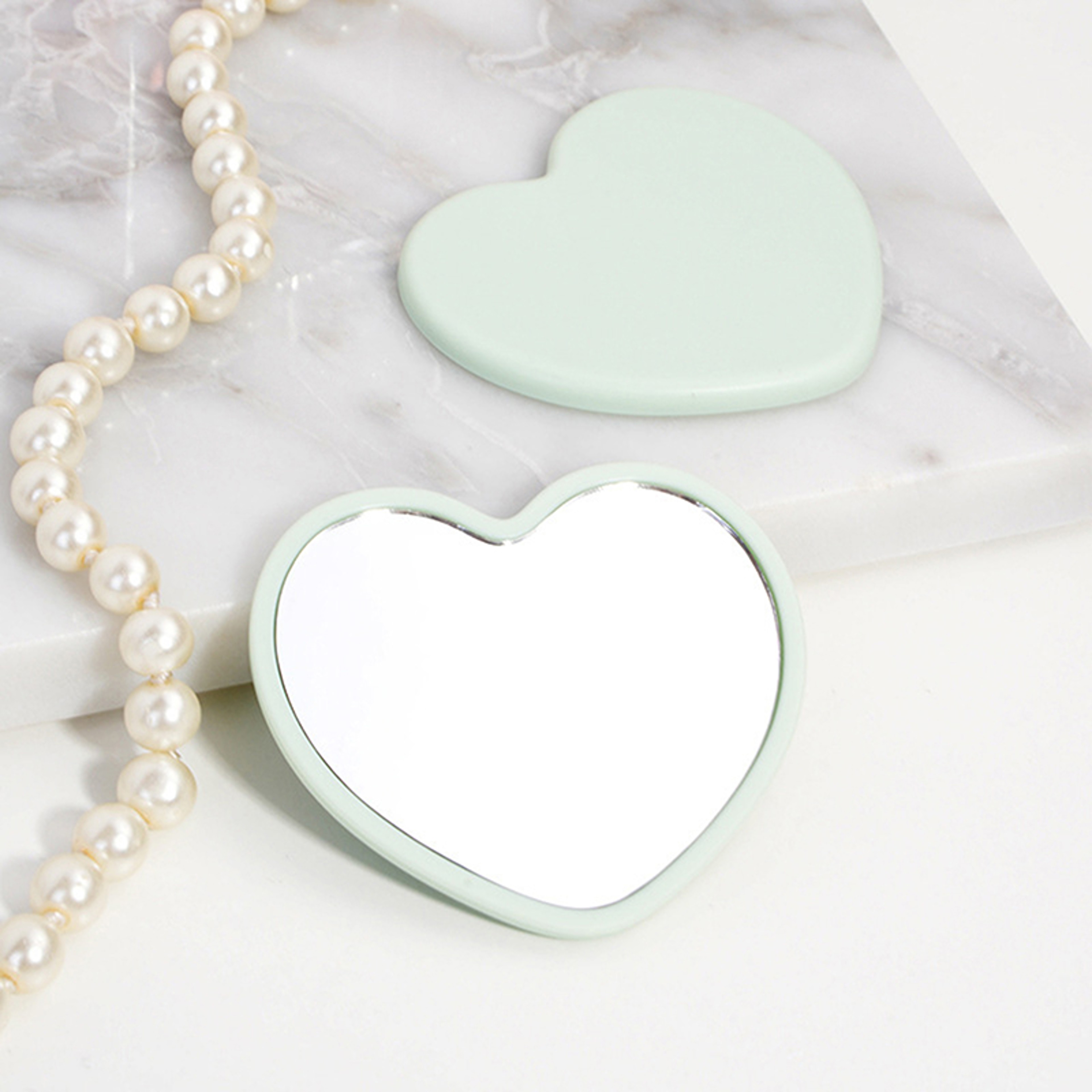 Heart Shaped Handheld Mirror Portable Makeup Mirror Cute Vanity Mirror for Travel & Gifts – view 8
