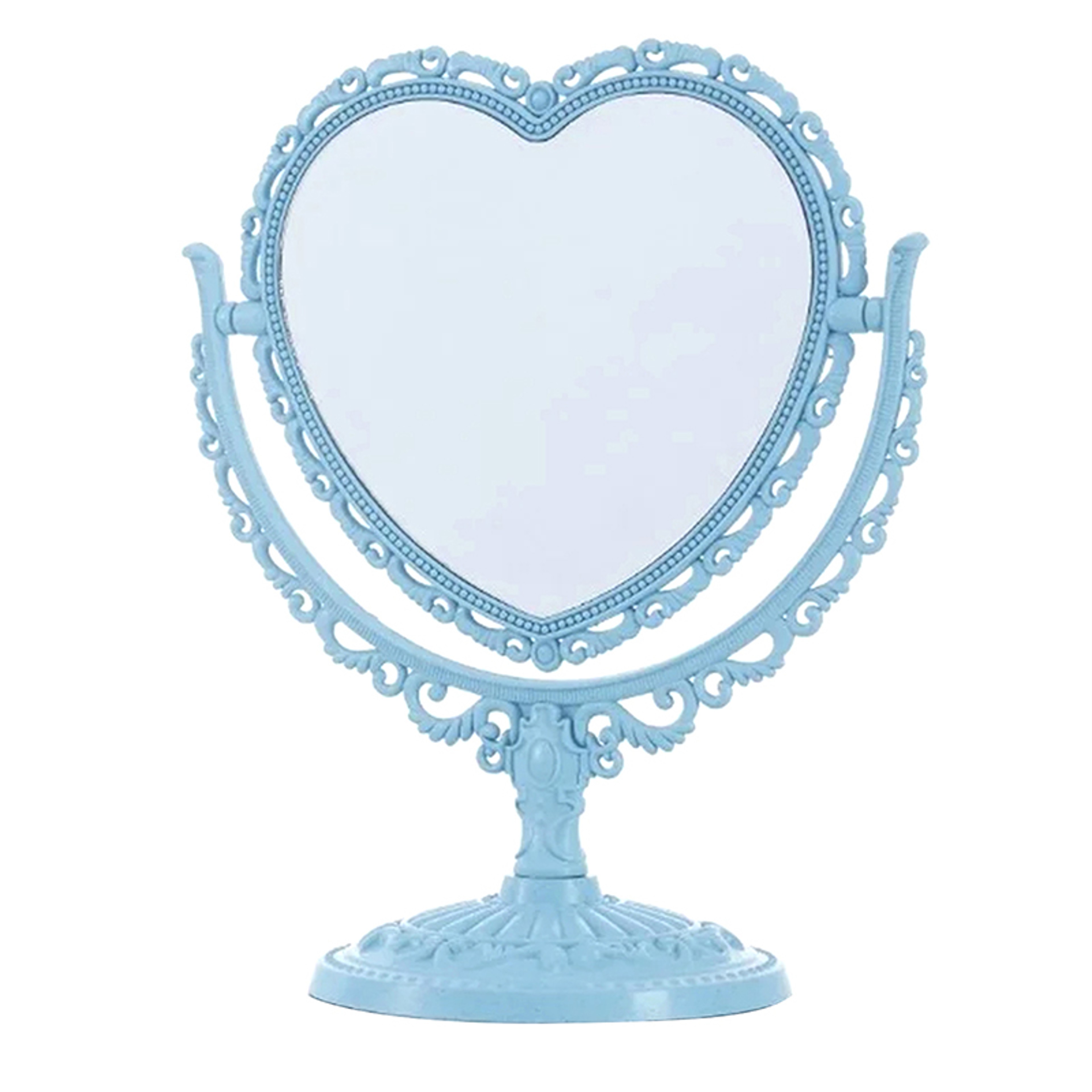 Heart Makeup Mirror Double Sided Vanity Mirror Portable Desktop Makeup Mirror with Magnifying Side – view 9