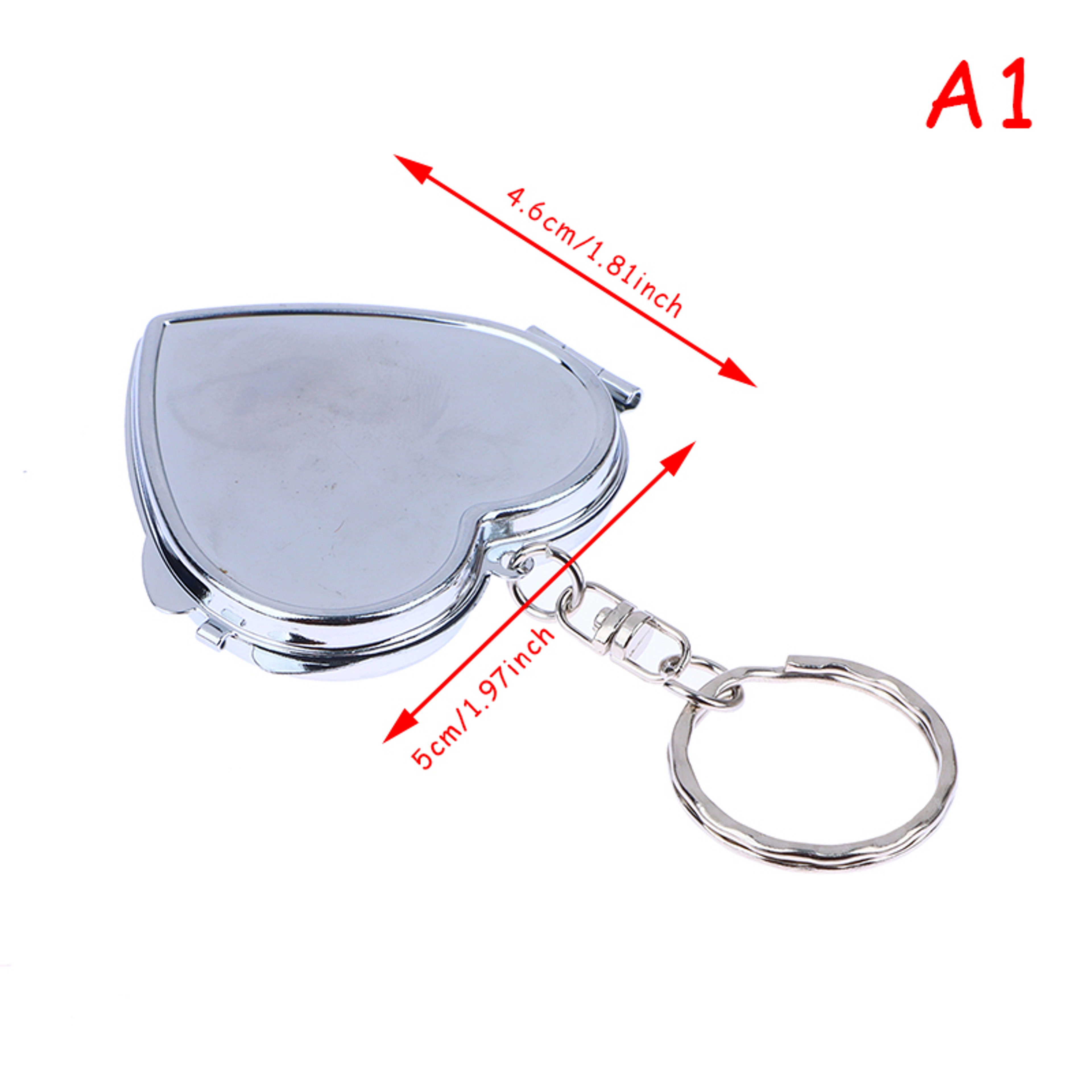 Portable Compact Makeup Mirror Keychain With DoubleSided Folding Metal Design For Travel  Daily Tou 6