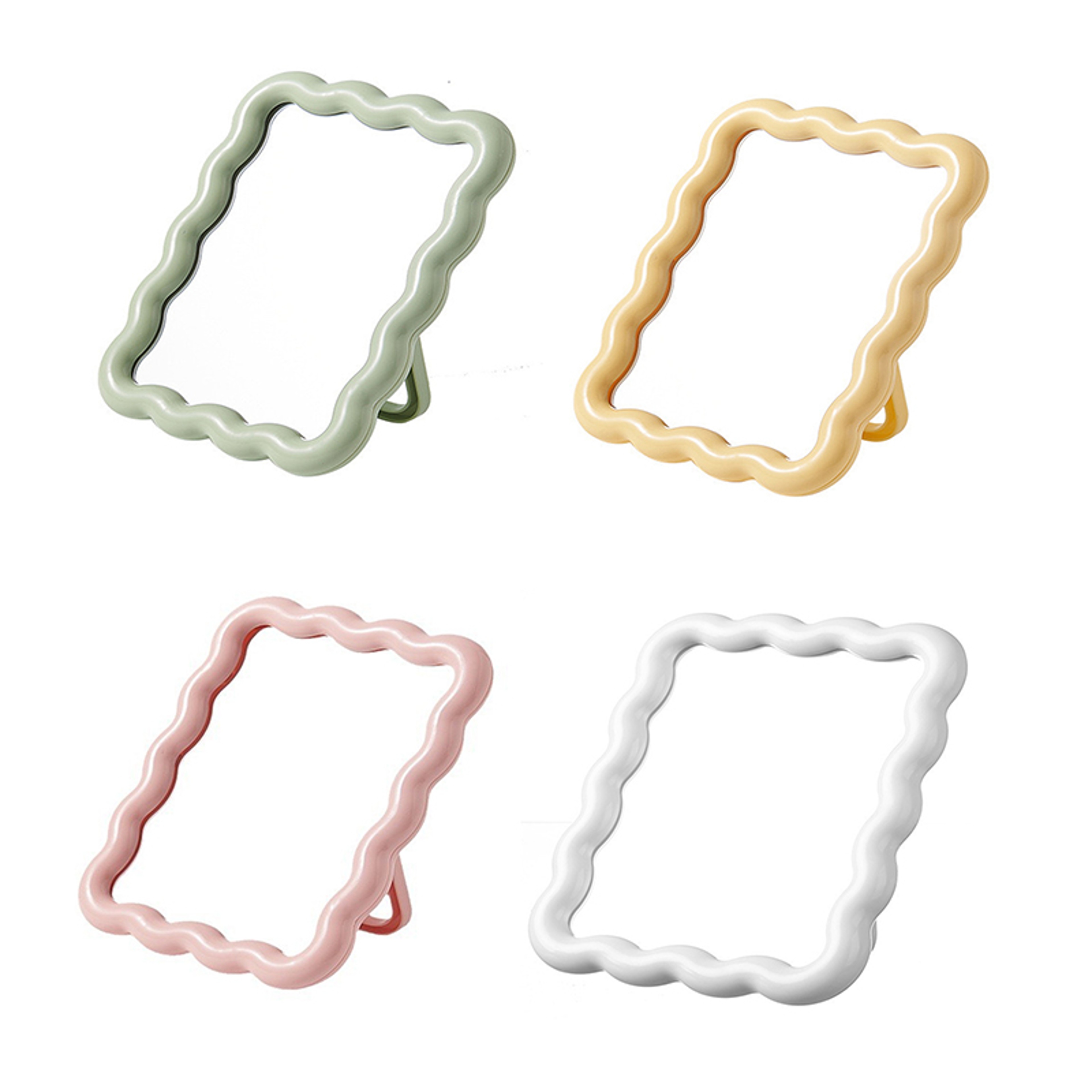 Portable Foldable Makeup Mirror Cute Corrugated Desktop Vanity Mirror – view 5
