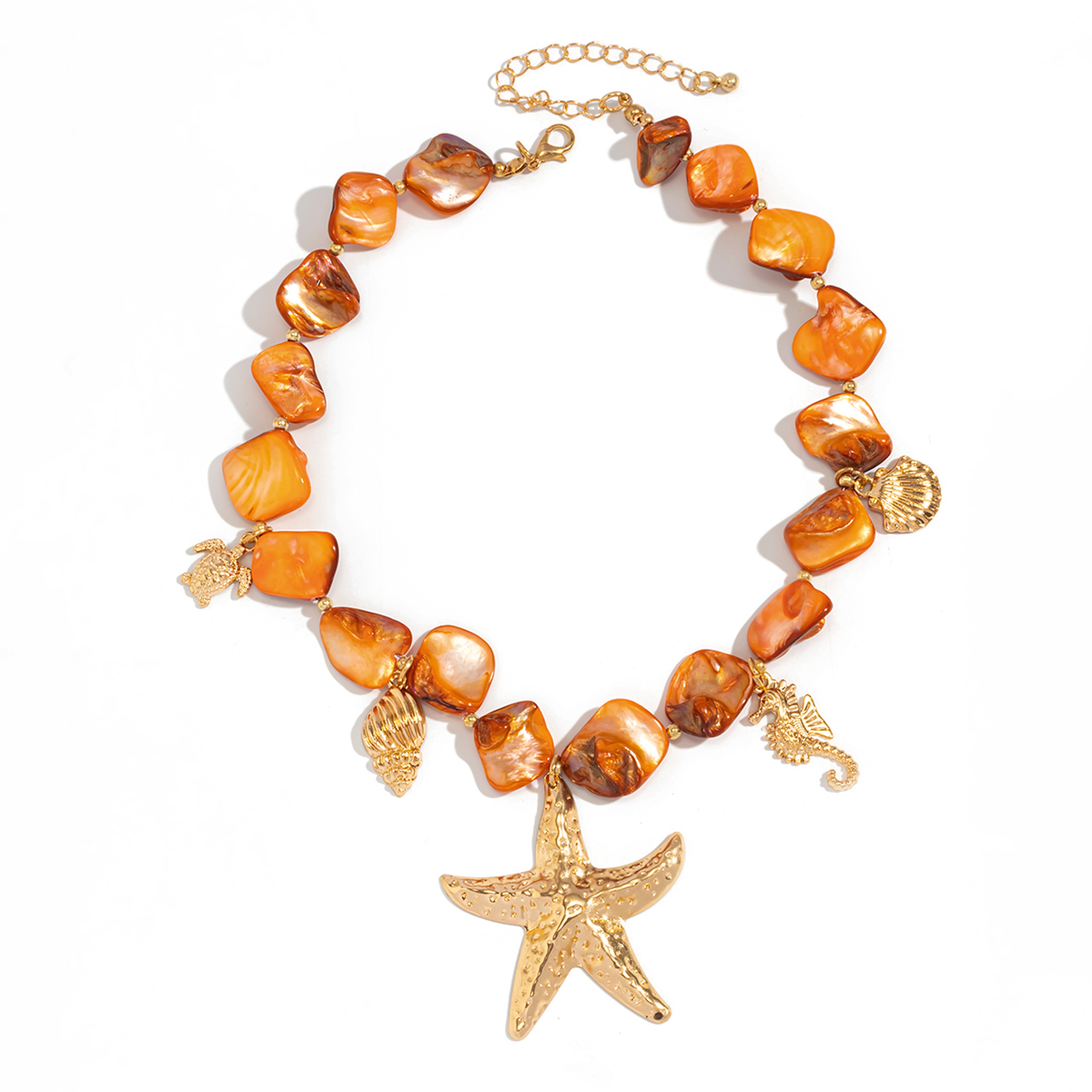 Bohemian Starfish Necklace Beach Choker Necklace with Seashell Pendant for Women Y2K Jewelry – view 5