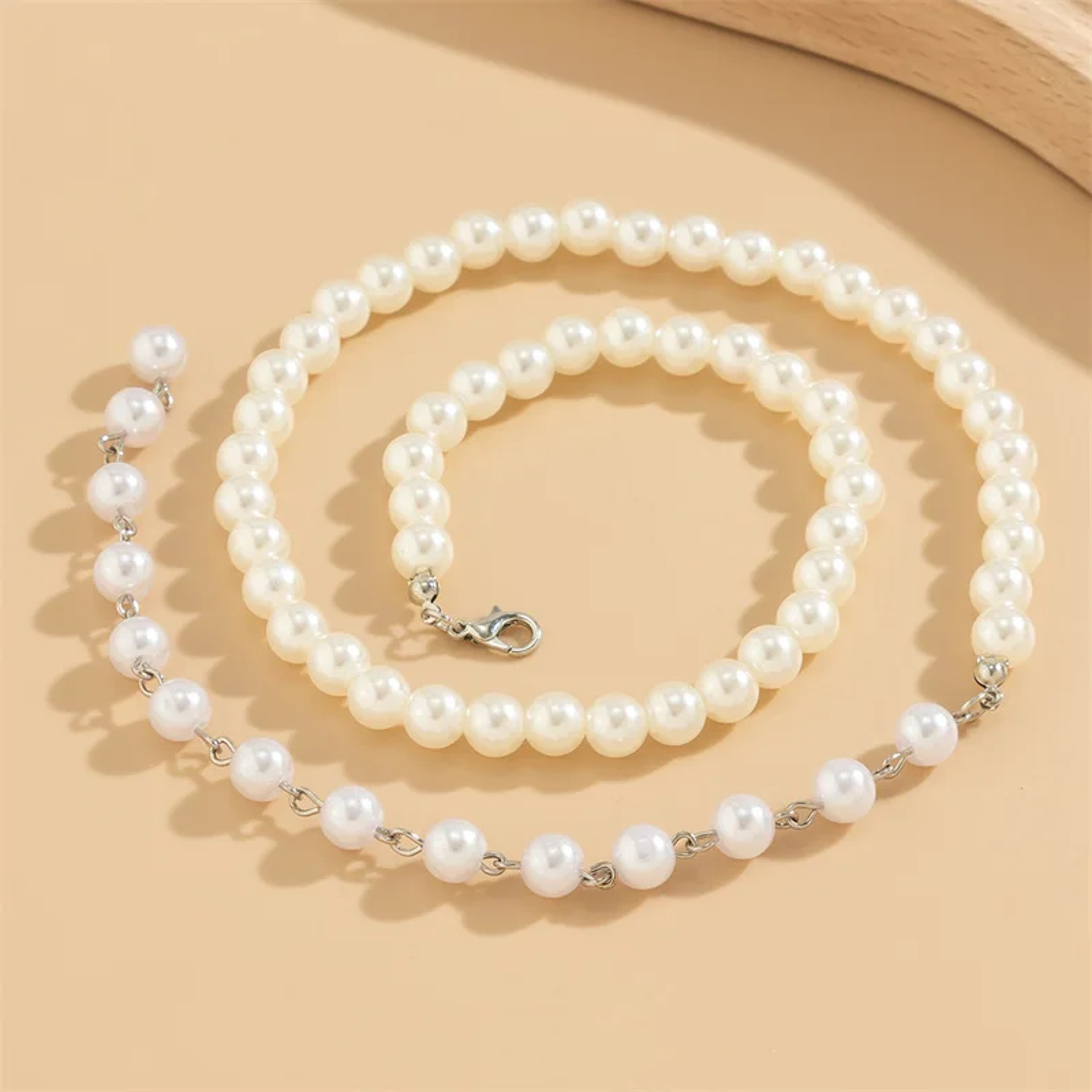 Boho Pearl Necklace with Long Tassel Pendant for Women Beach Layered Clavicle Jewelry – view 4