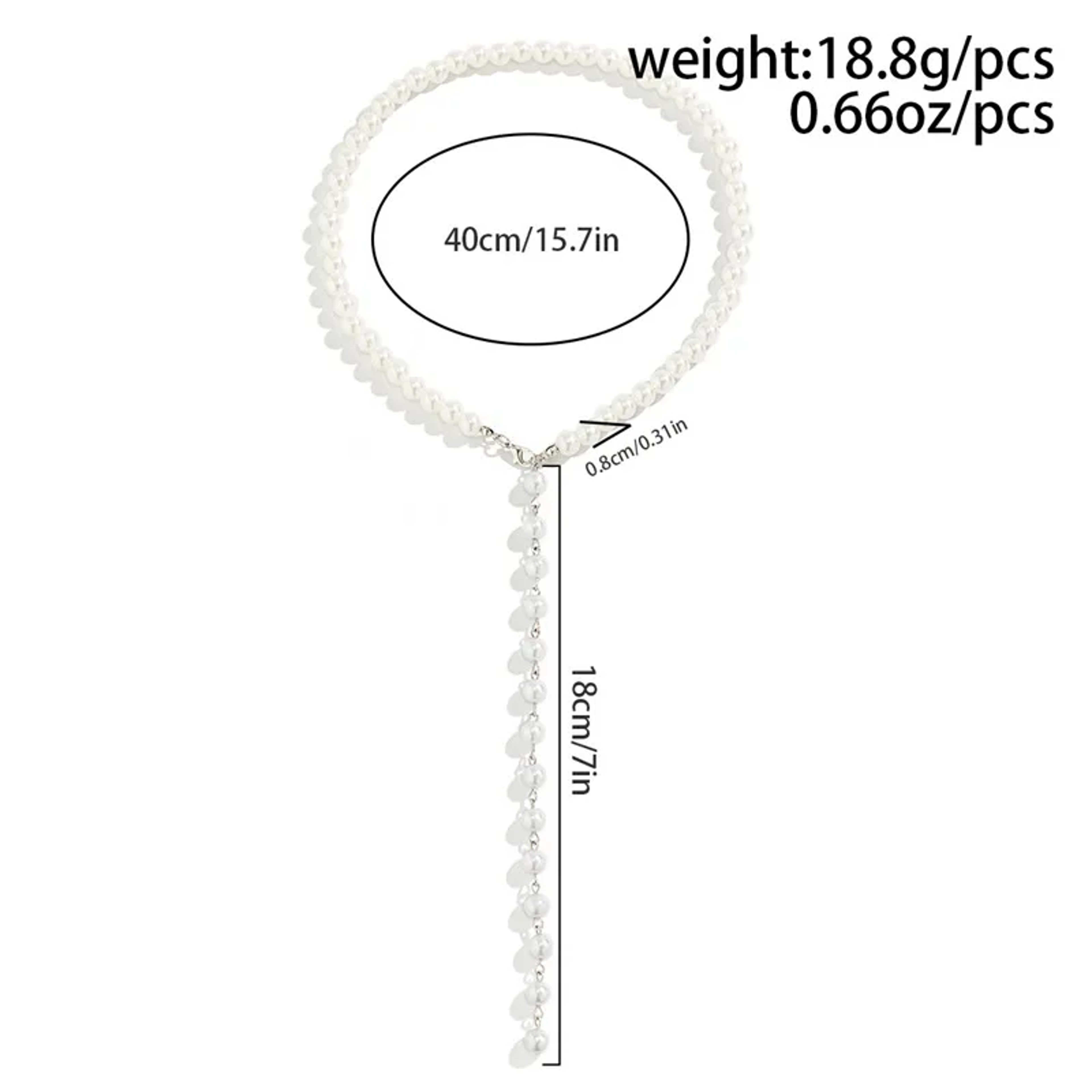 Boho Pearl Necklace with Long Tassel Pendant for Women Beach Layered Clavicle Jewelry – view 5