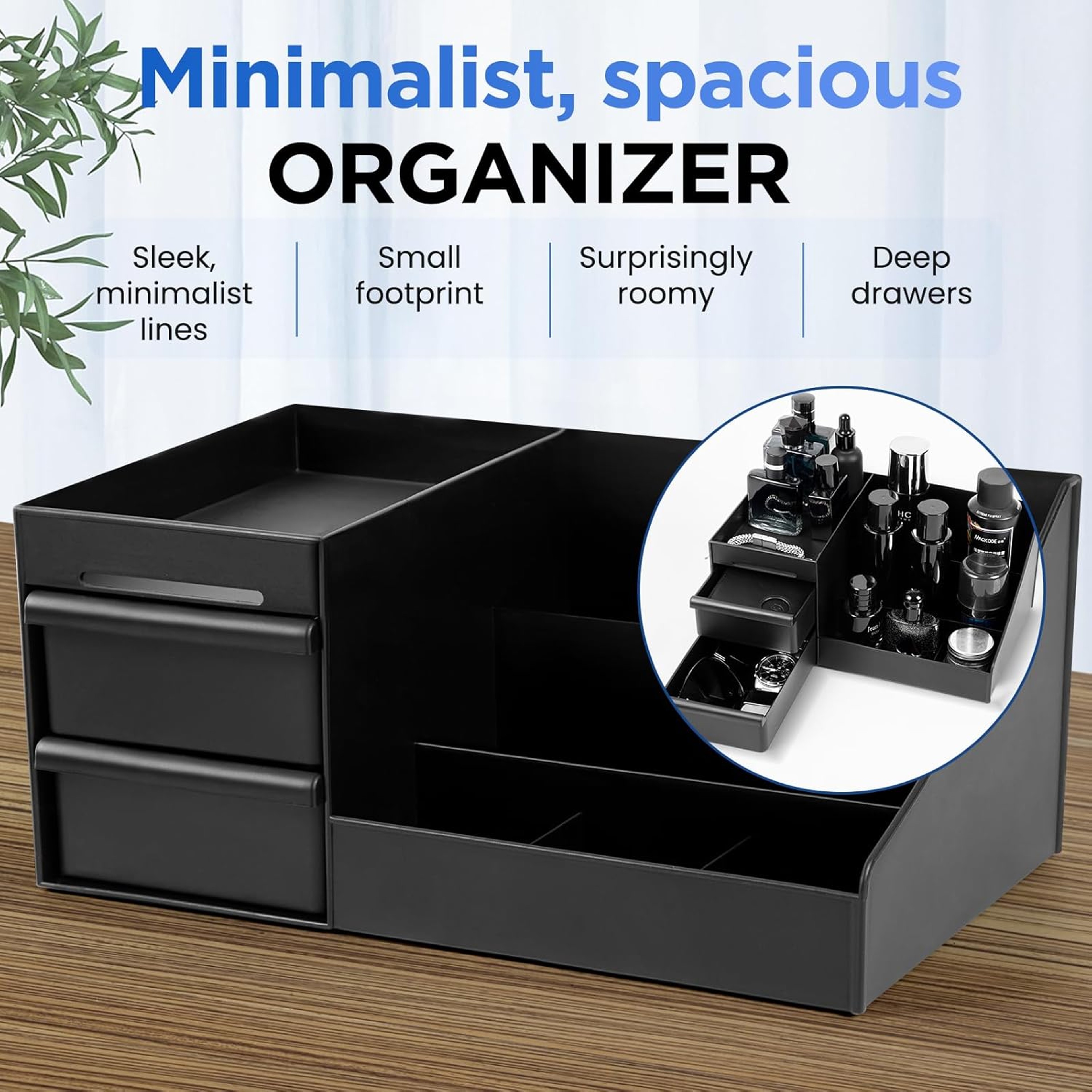 Men's Cologne Organizer with Drawers Perfume Organizer and Countertop Storage – view 4