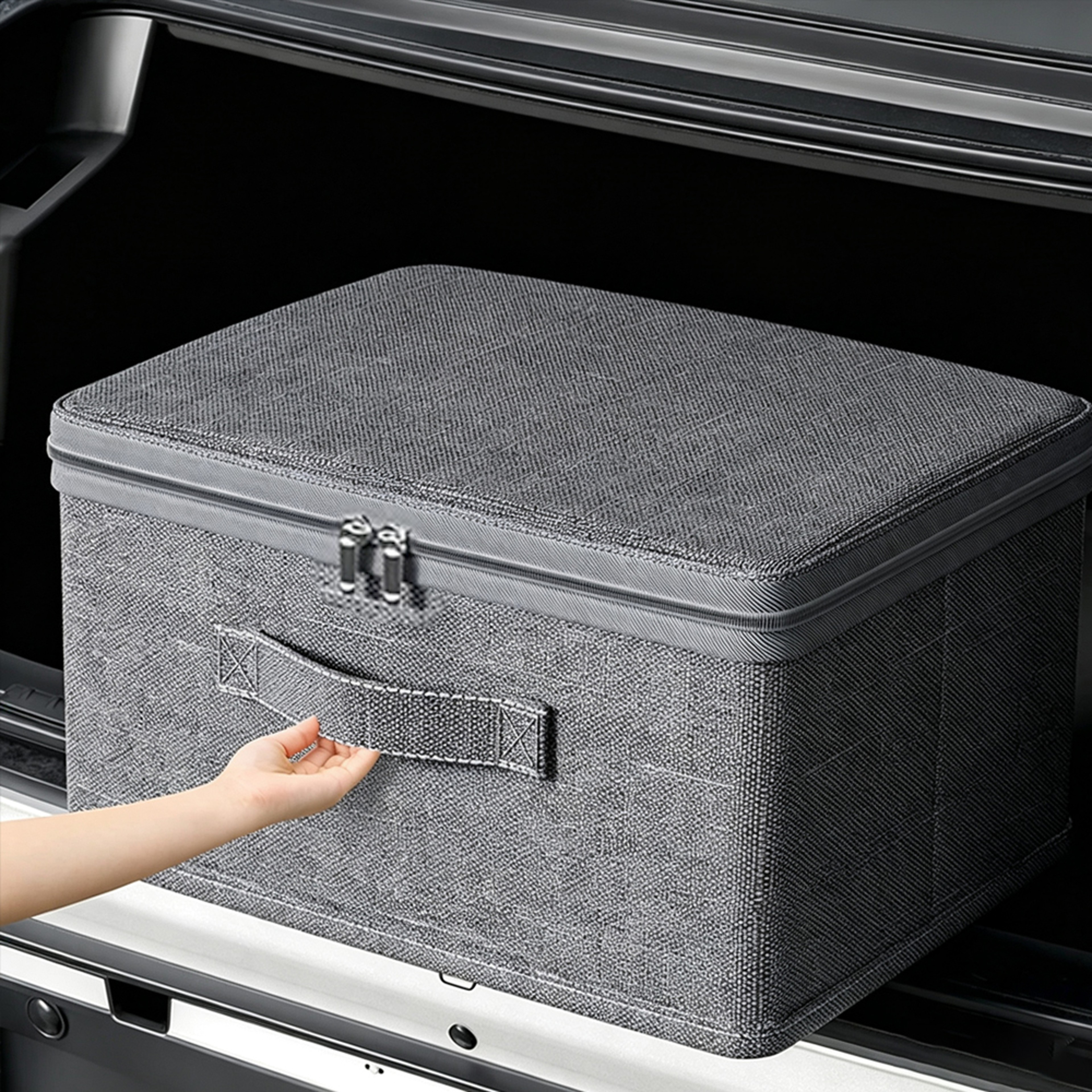 Large Foldable Storage Box with Soft Lid for Clothing Travel and Trunk Organization – view 2