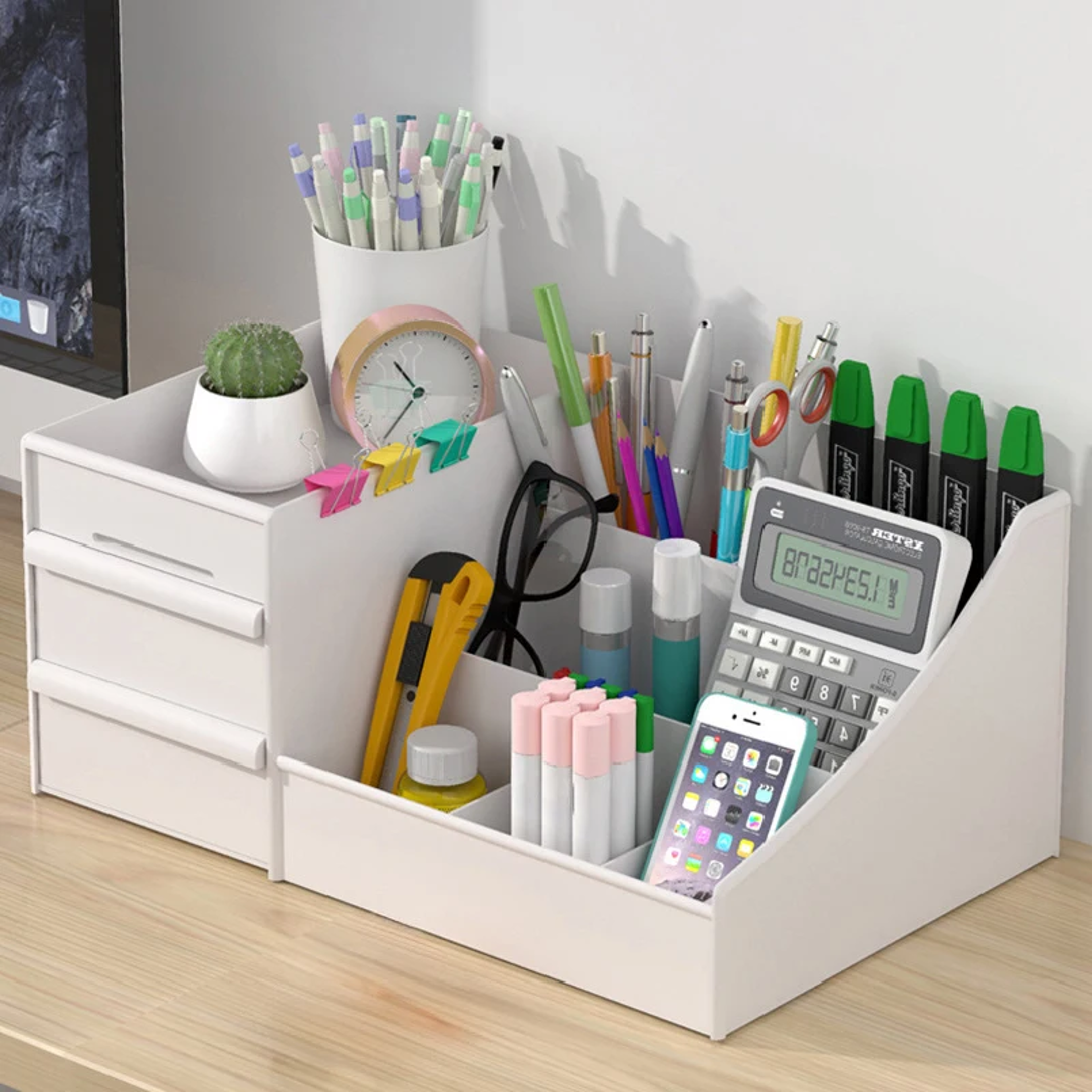 Desktop Makeup Organizer with Drawers for Cosmetics and Skincare Storage – view 4