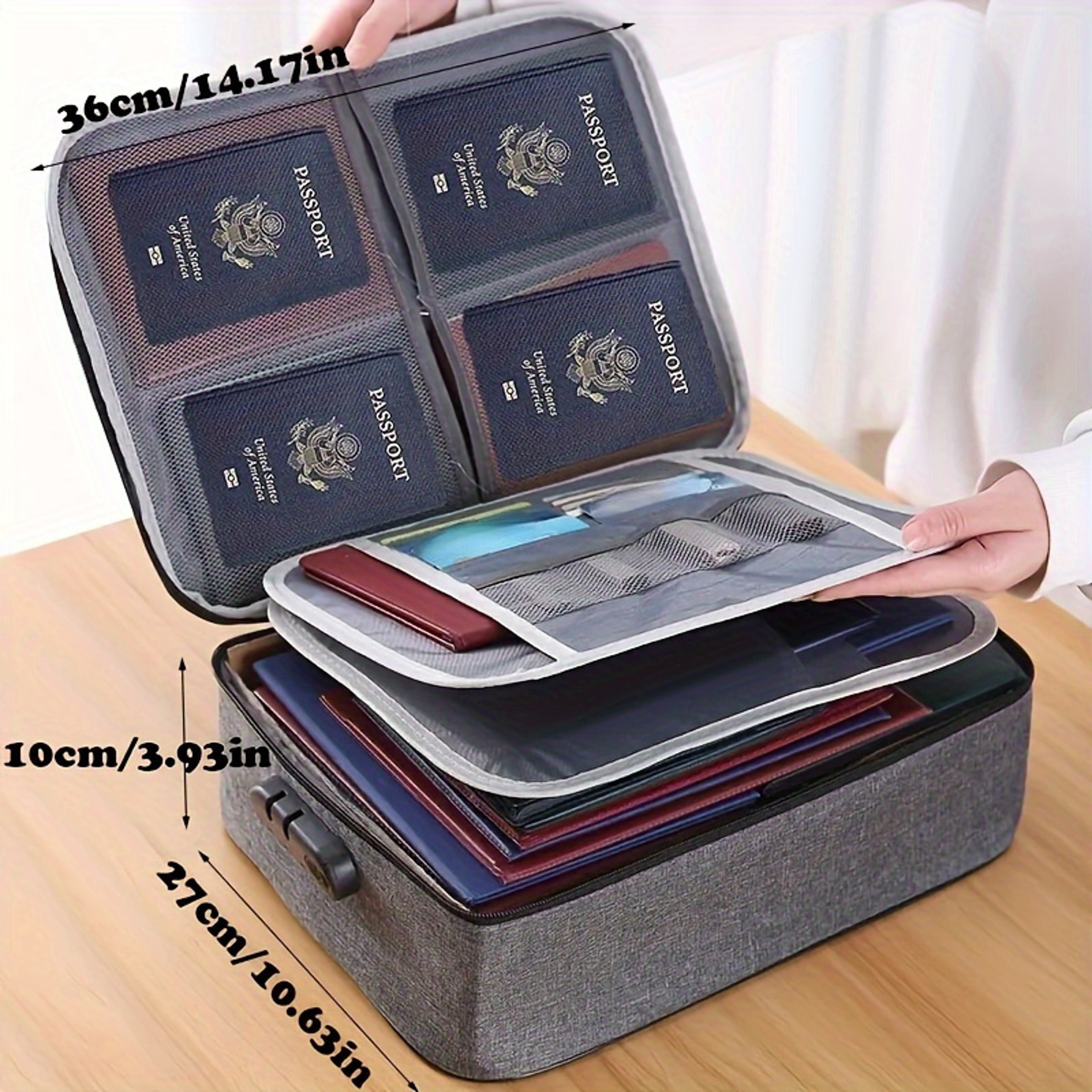 Secure 8 Layer Fireproof Document Organizer With Lock And Water Resistant Storage 2