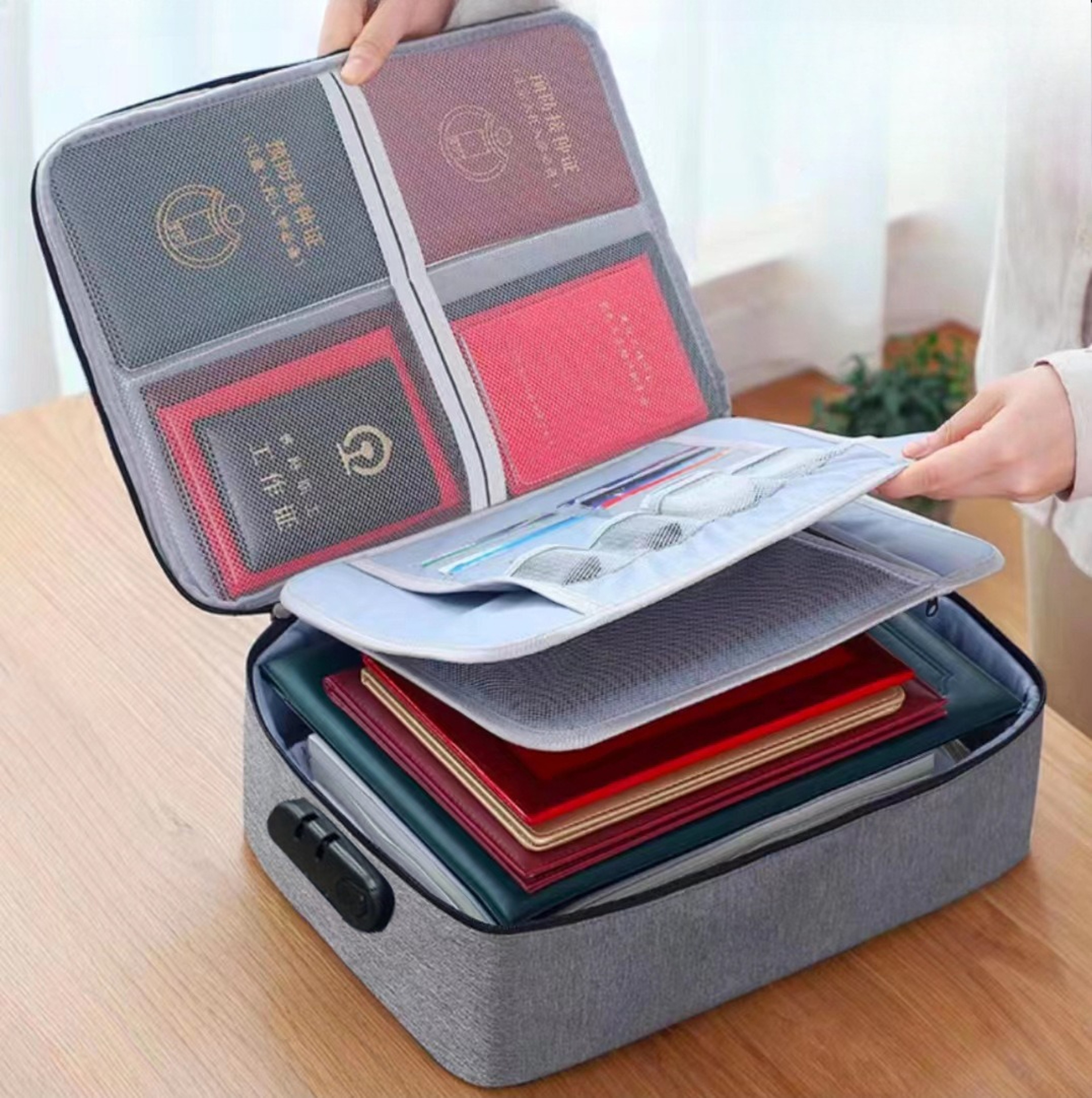 Secure 8 Layer Fireproof Document Organizer With Lock And Water Resistant Storage 7