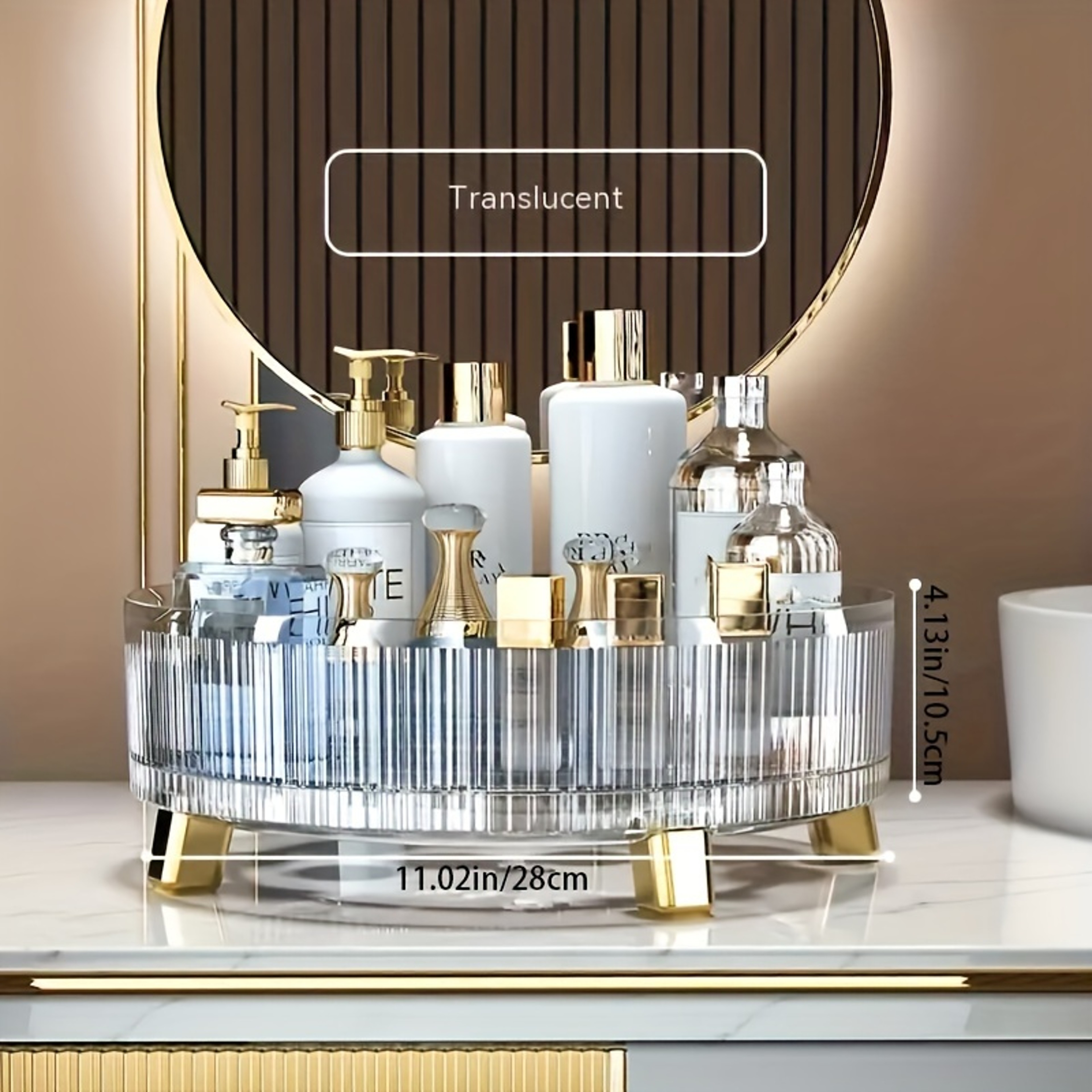 360 Rotating Makeup Organizer Large Capacity Perfume and Skincare Organizer – view 6