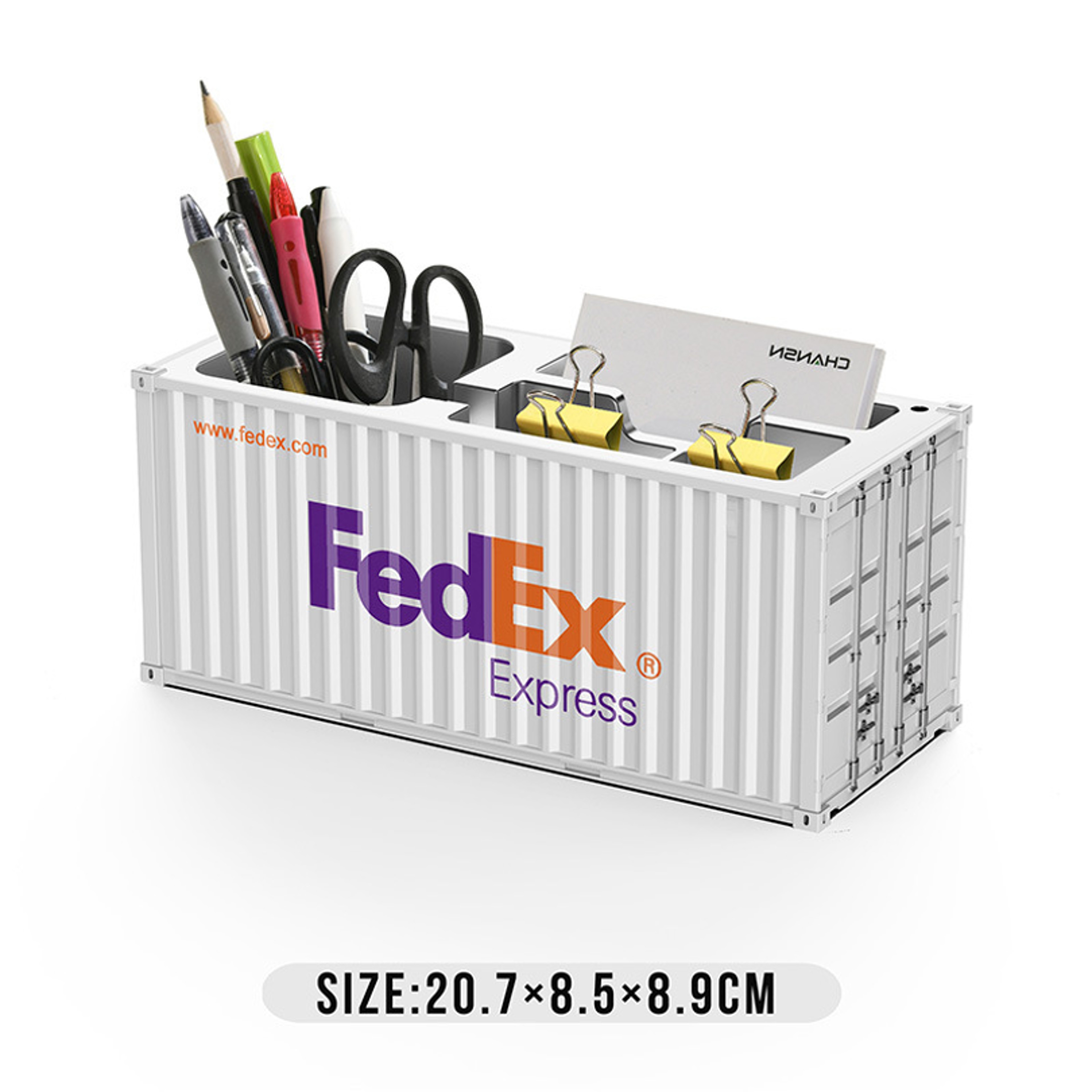Shipping Container Pen Holder Desktop Organizer and Storage Box – view 5