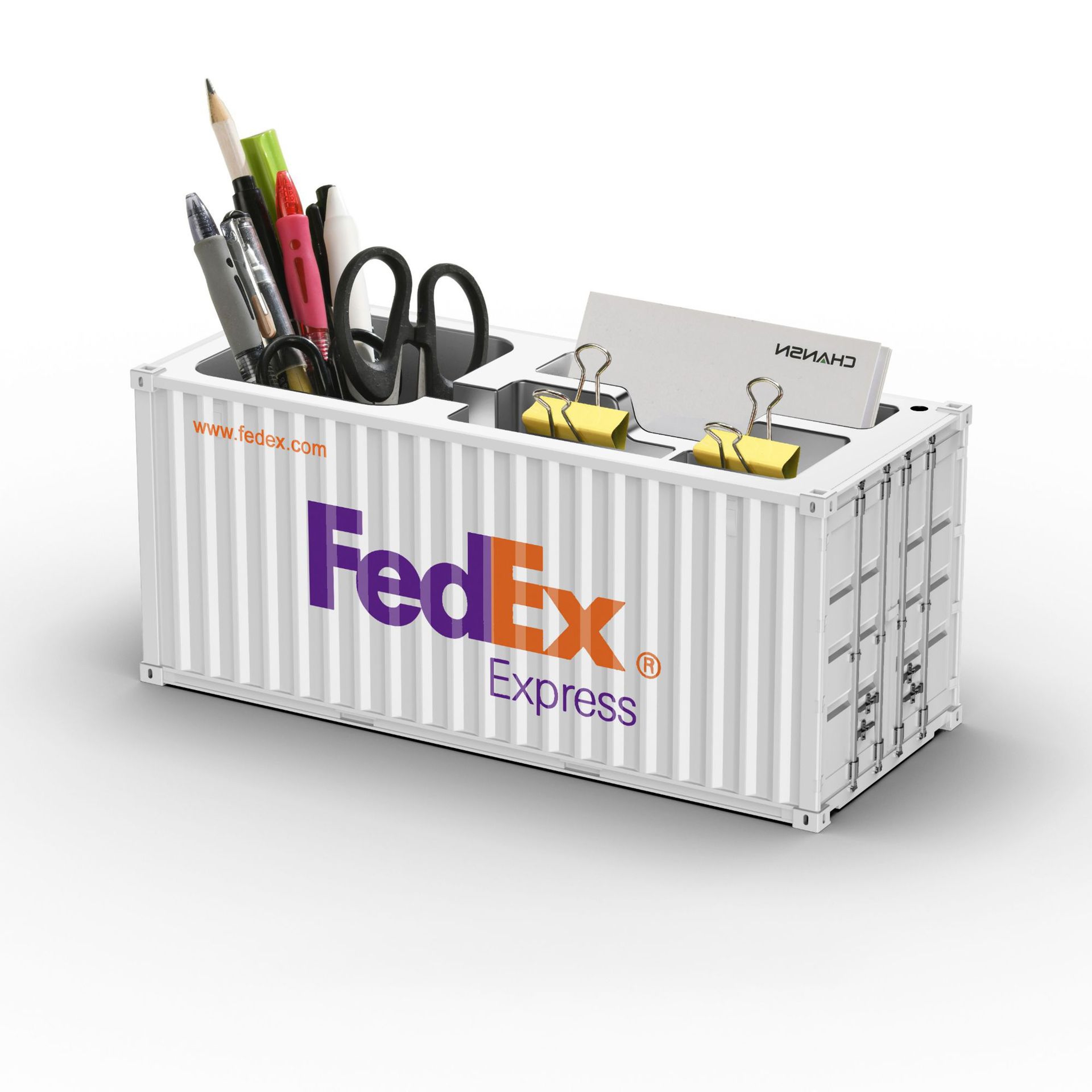 Shipping Container Pen Holder Desktop Organizer and Storage Box – view 7