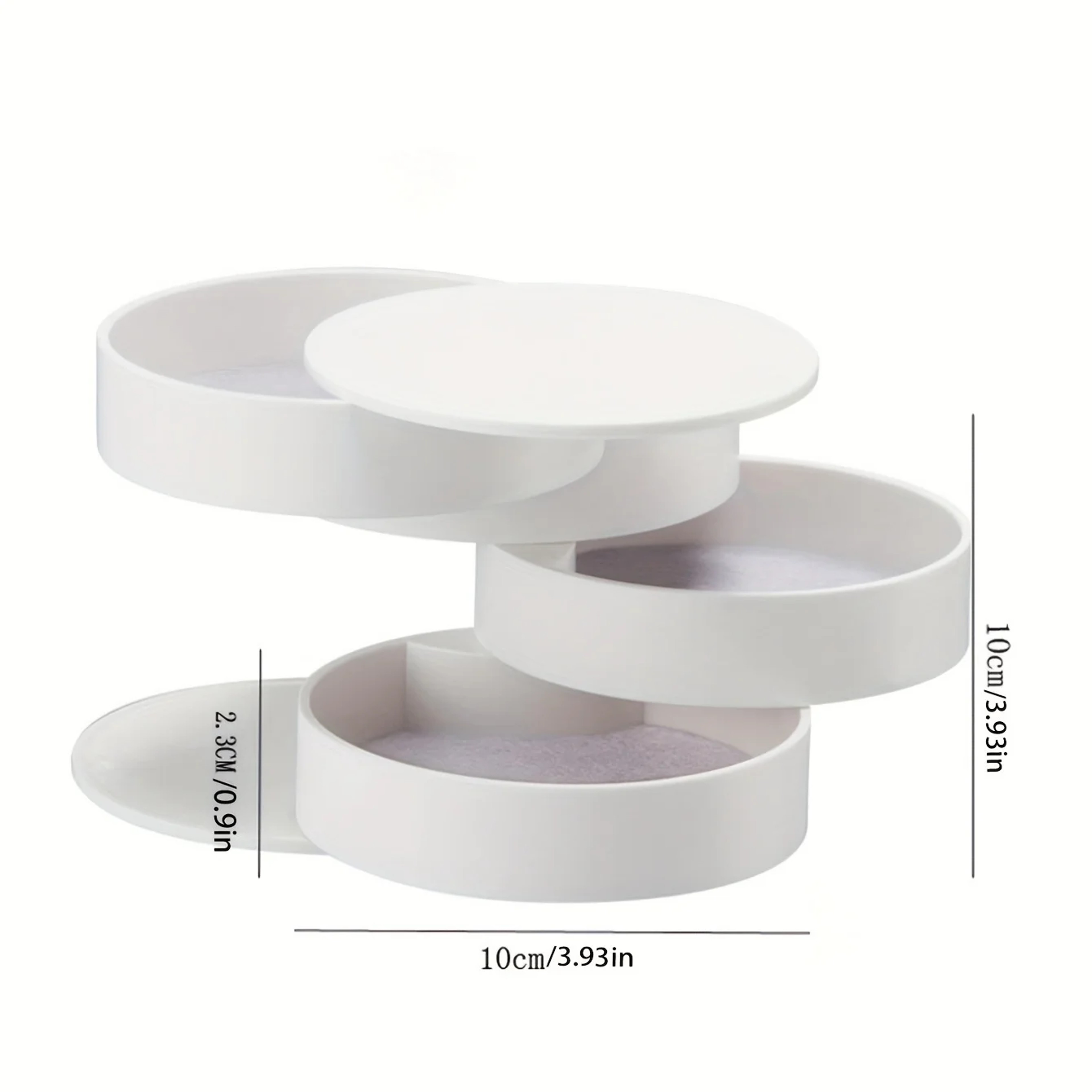 Rotating Jewelry Organizer With Lid Multi Layer Hair Accessory And Makeup Storage Box 3