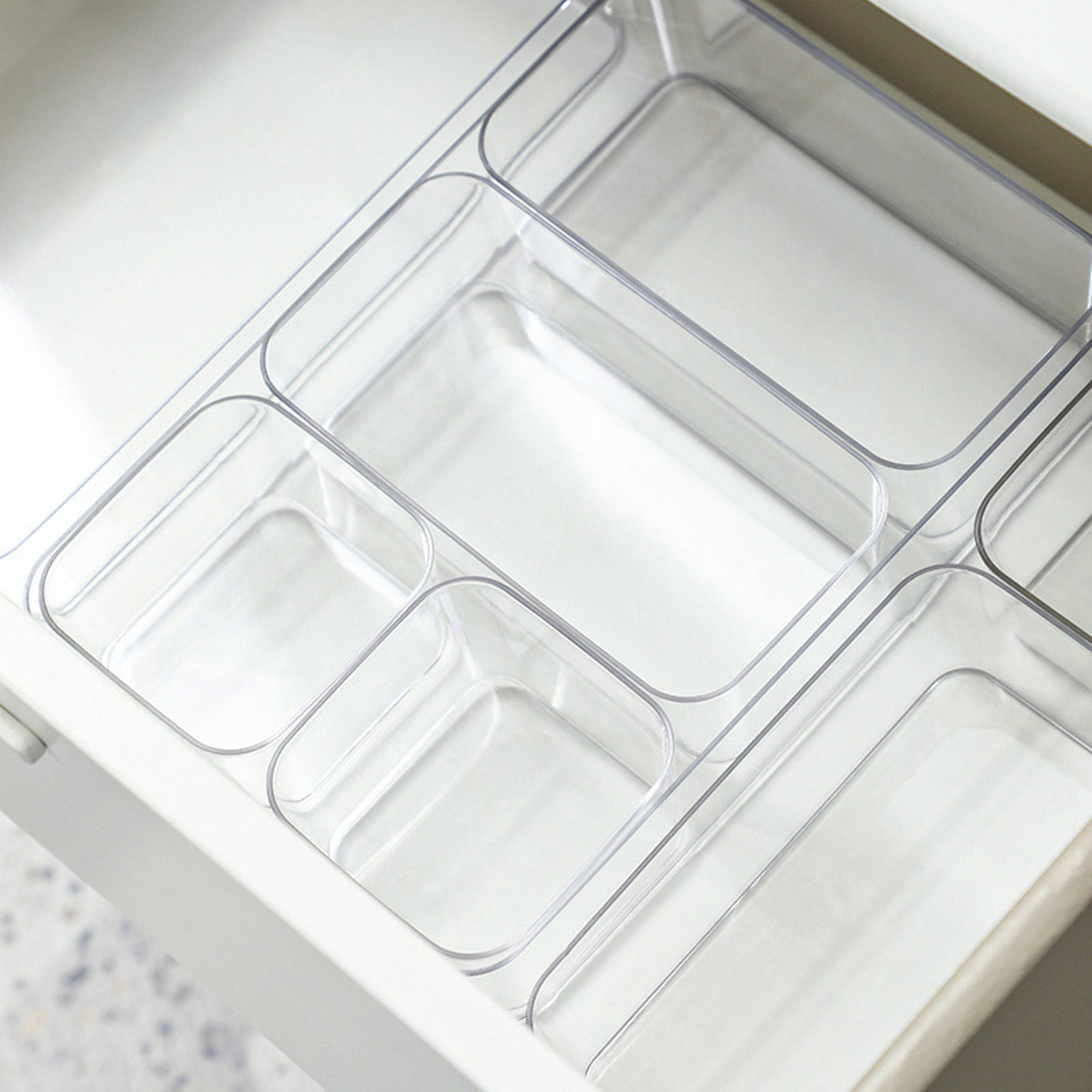 Clear Drawer Organizer Set for Makeup Jewelry and Office Storage – view 1