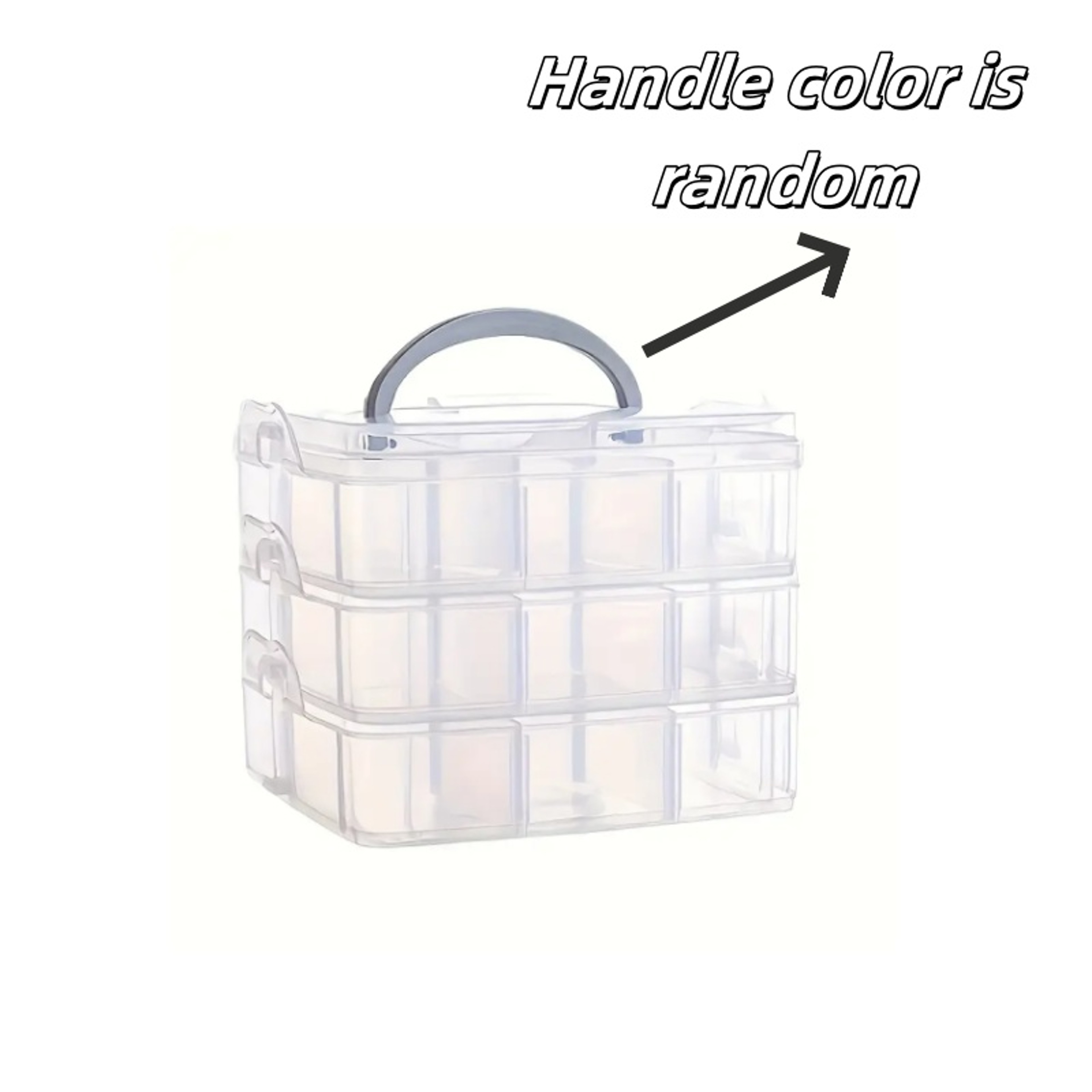 Compartment Jewelry Organizer Box Stackable Craft Storage Box with Handle – view 7