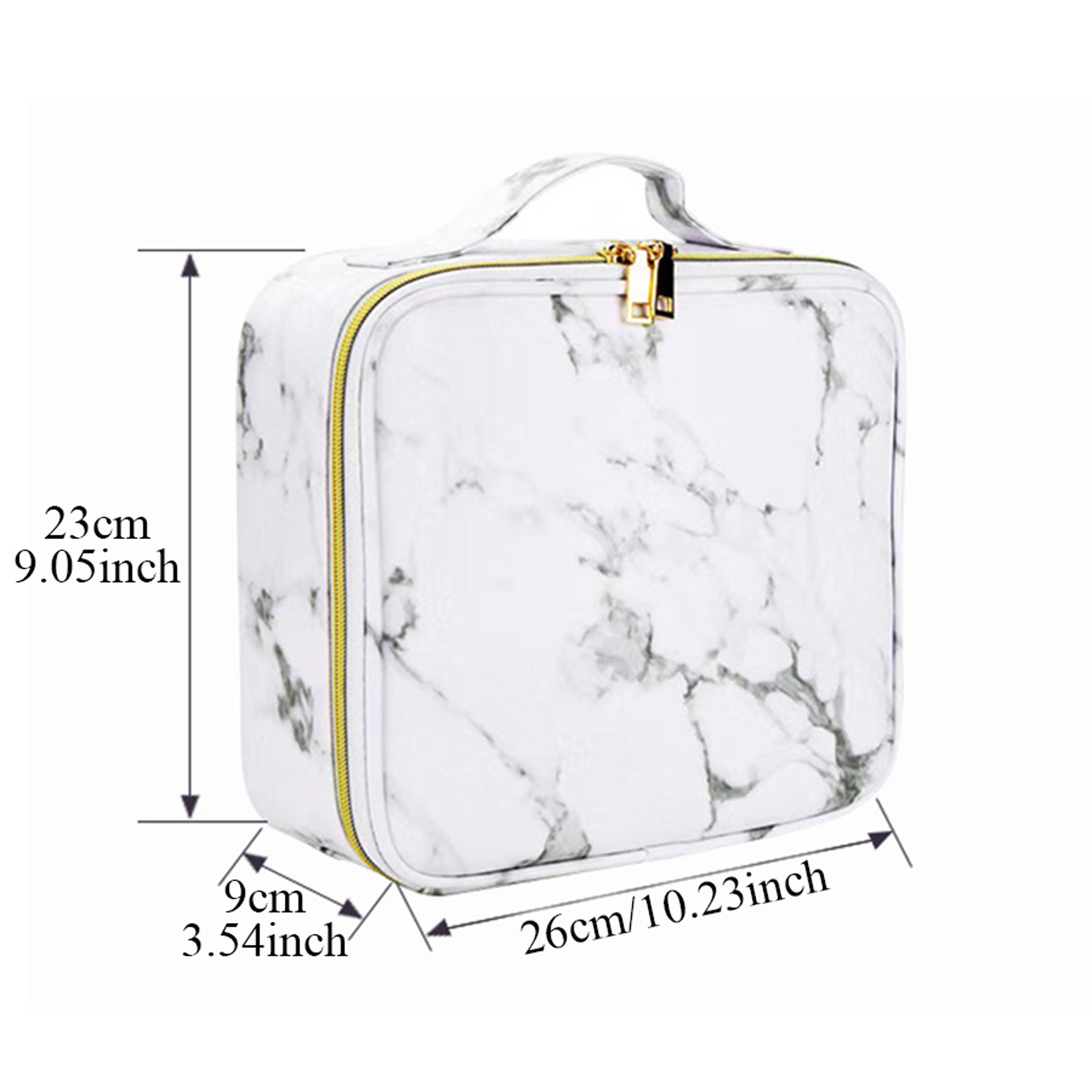 Marble Travel Makeup Bag Waterproof PU Cosmetic Organizer for Makeup and Toiletries – view 6