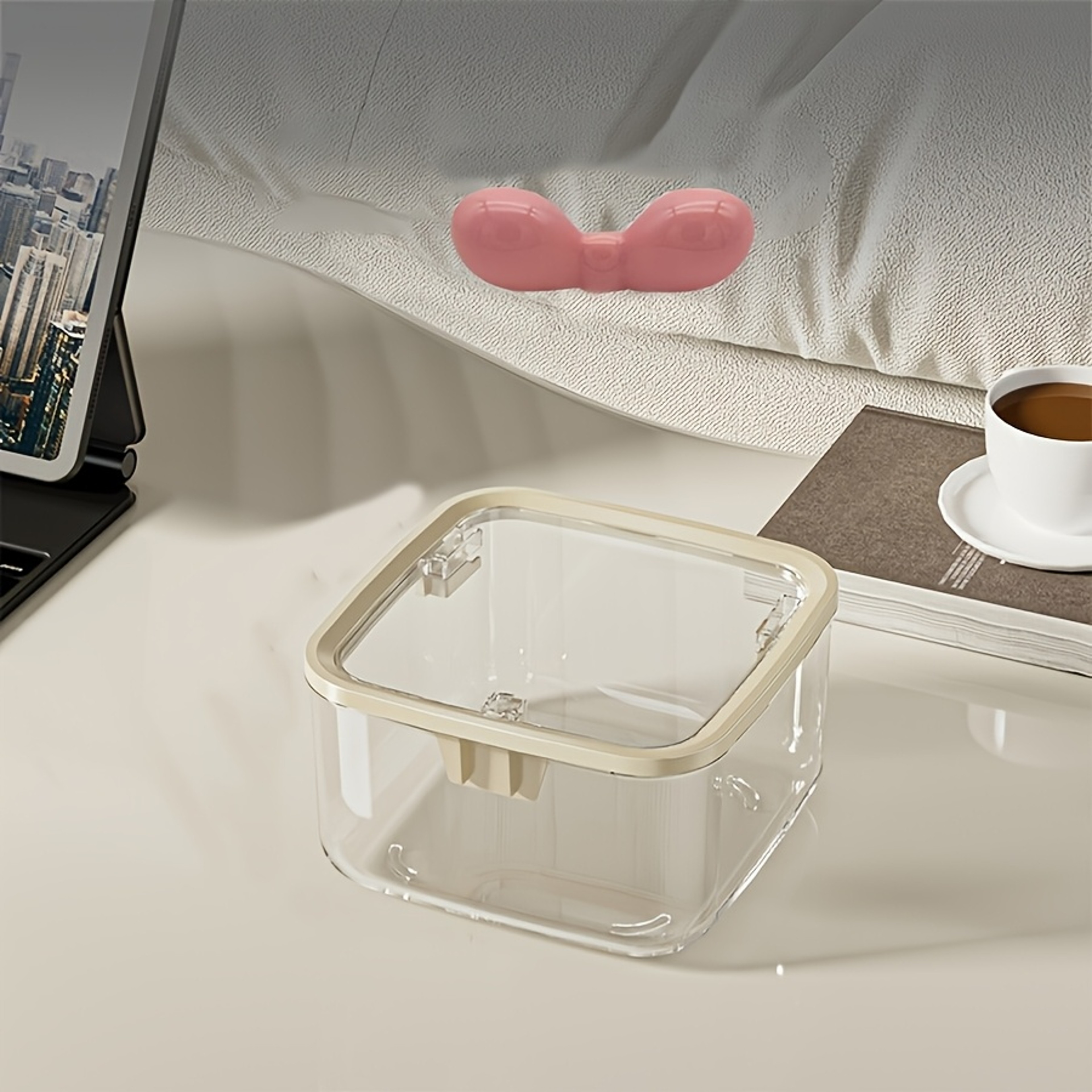 Dustproof Hair Accessories Organizer Box for Vanity and Bathroom Storage – view 7