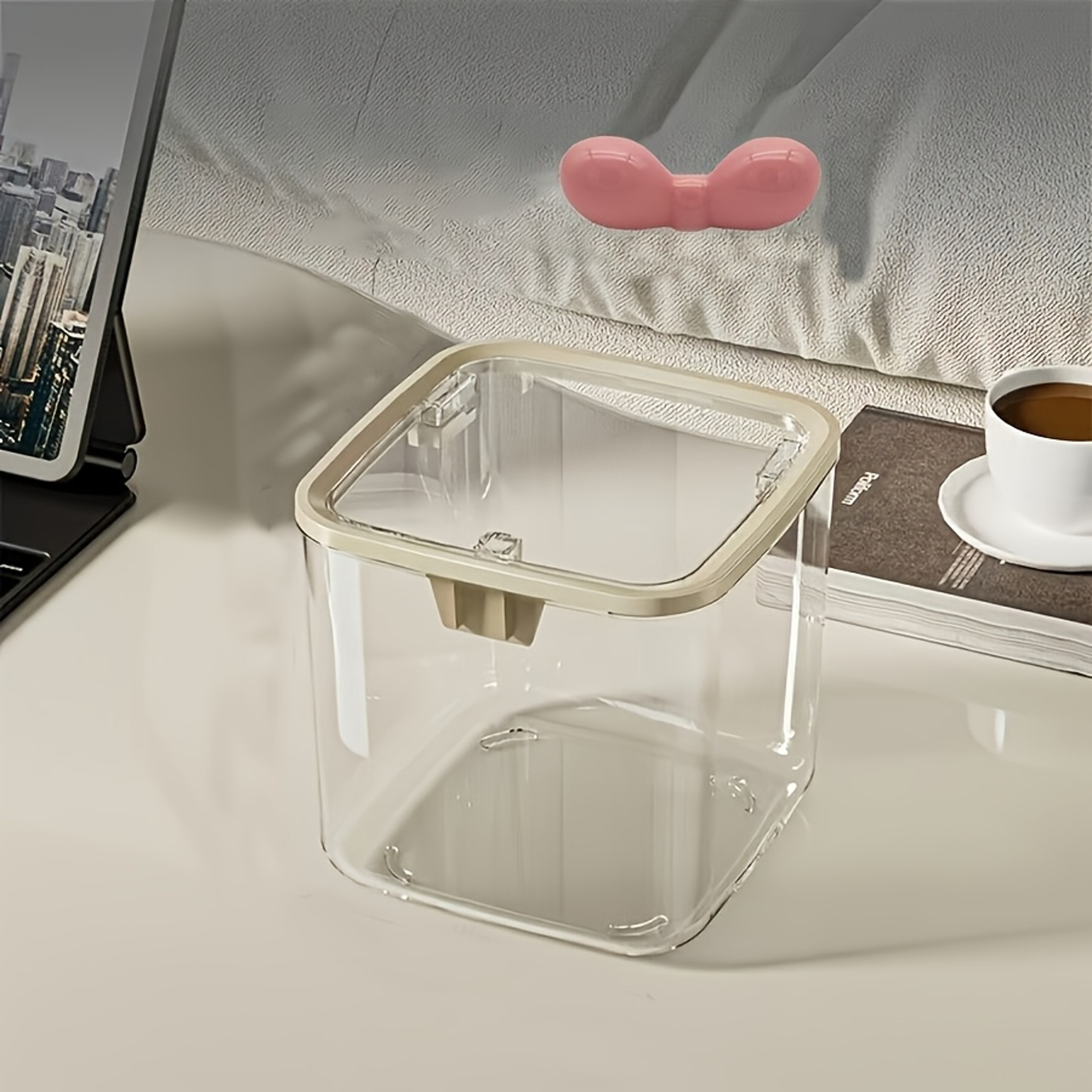 Dustproof Hair Accessories Organizer Box for Vanity and Bathroom Storage – view 8