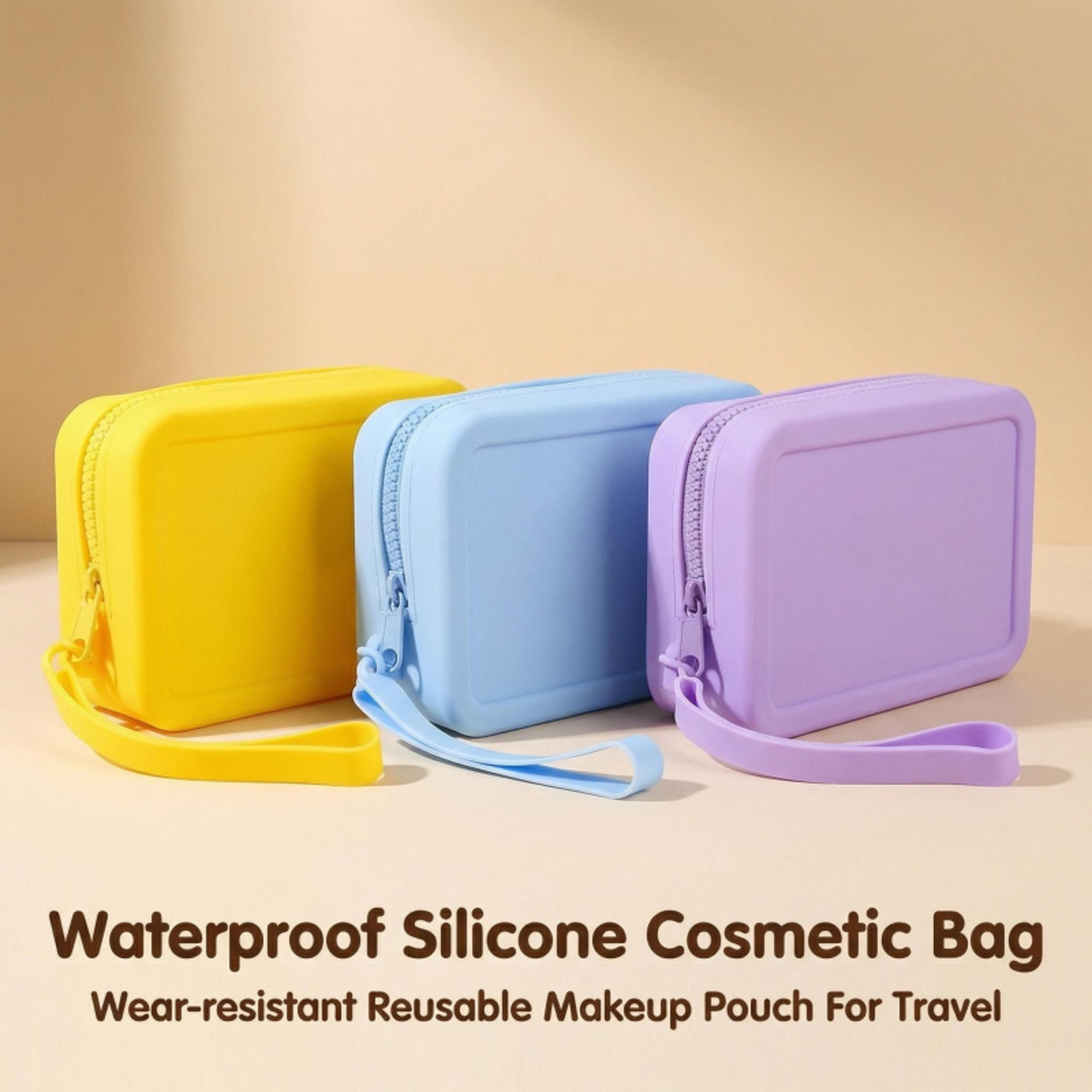 Easy Clean Silicone Travel Makeup Bag and Cosmetic Organizer – view 1