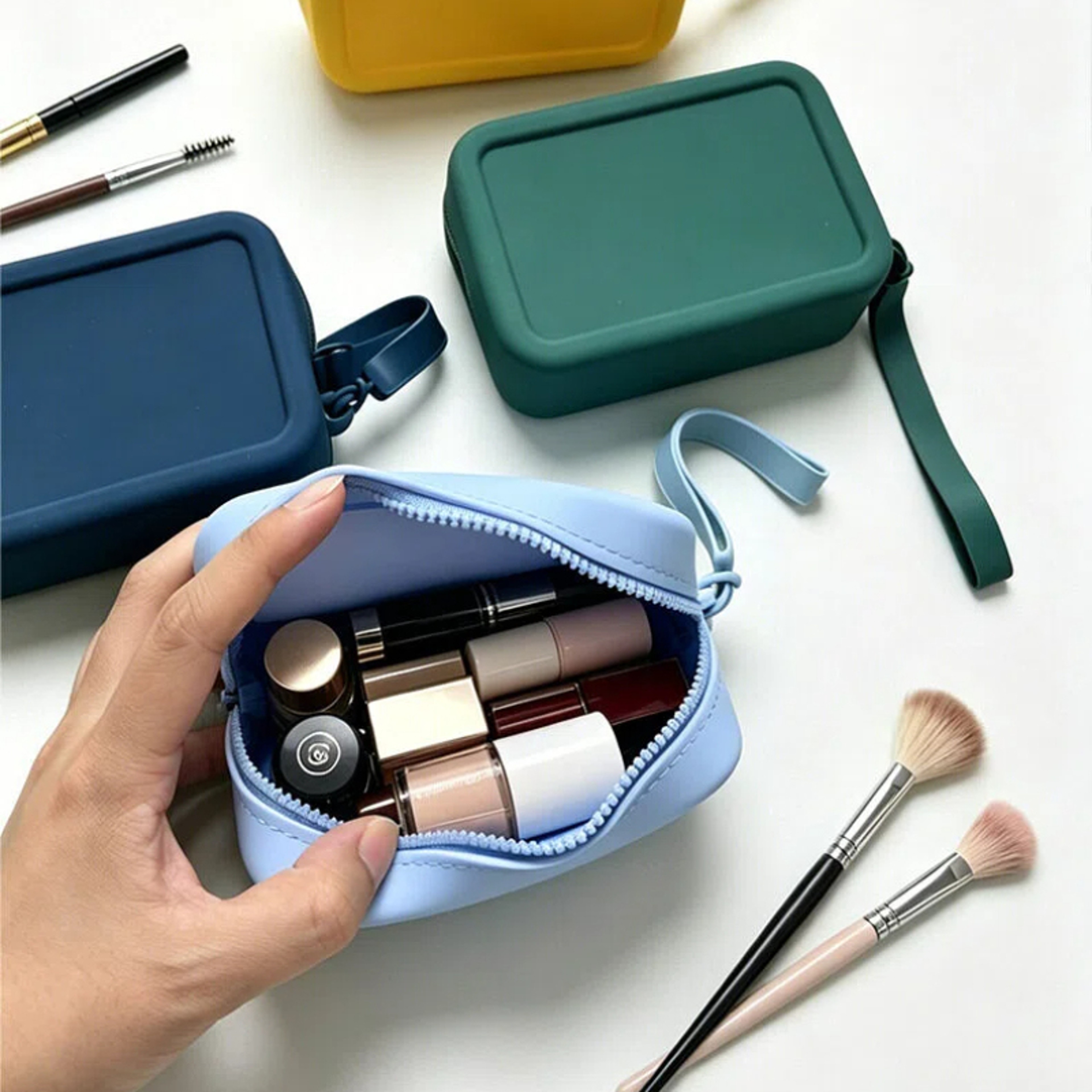 Easy Clean Silicone Travel Makeup Bag and Cosmetic Organizer – view 3
