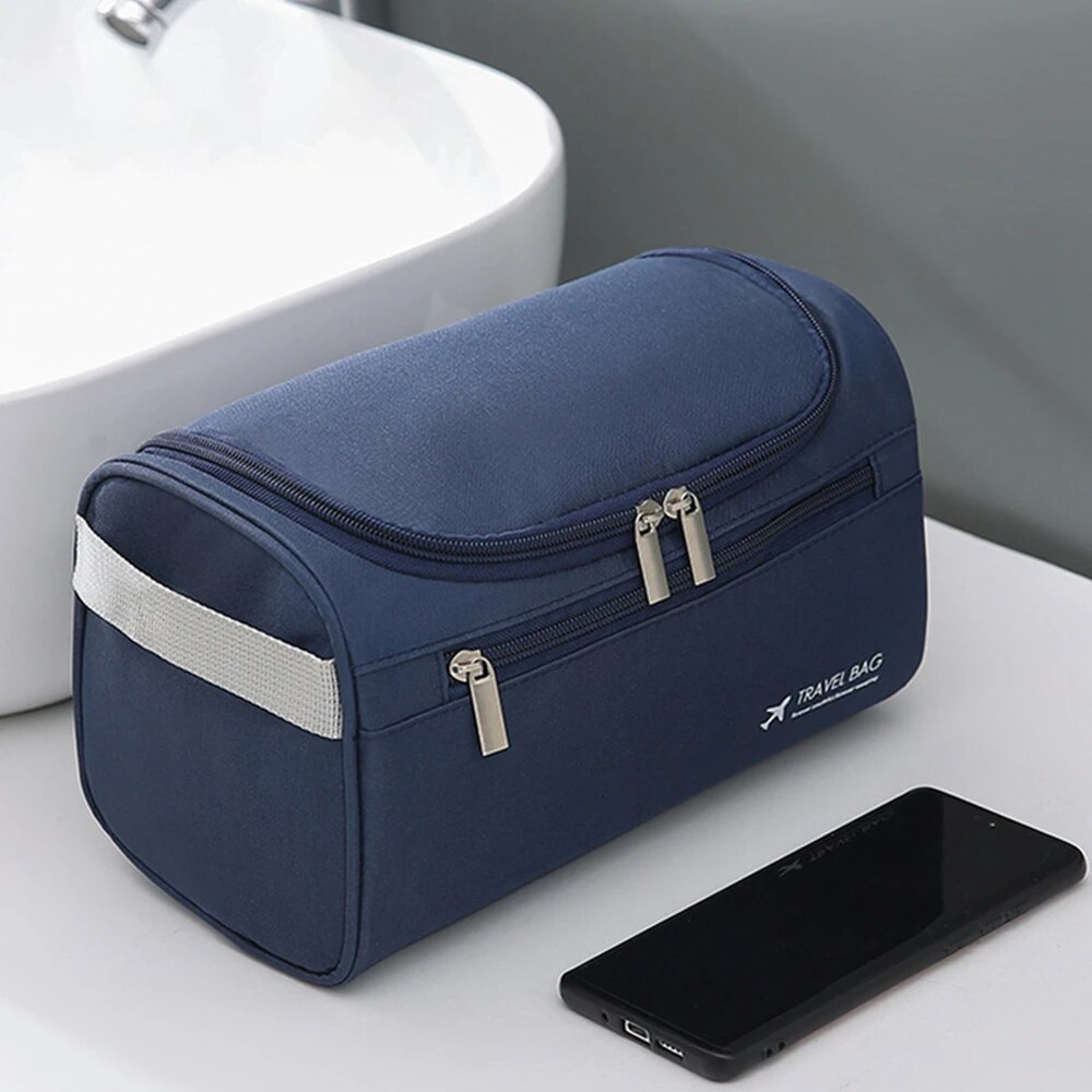 Waterproof Travel Toiletry Bag Large Capacity Oxford Cosmetic Organizer for Men and Women – view 7
