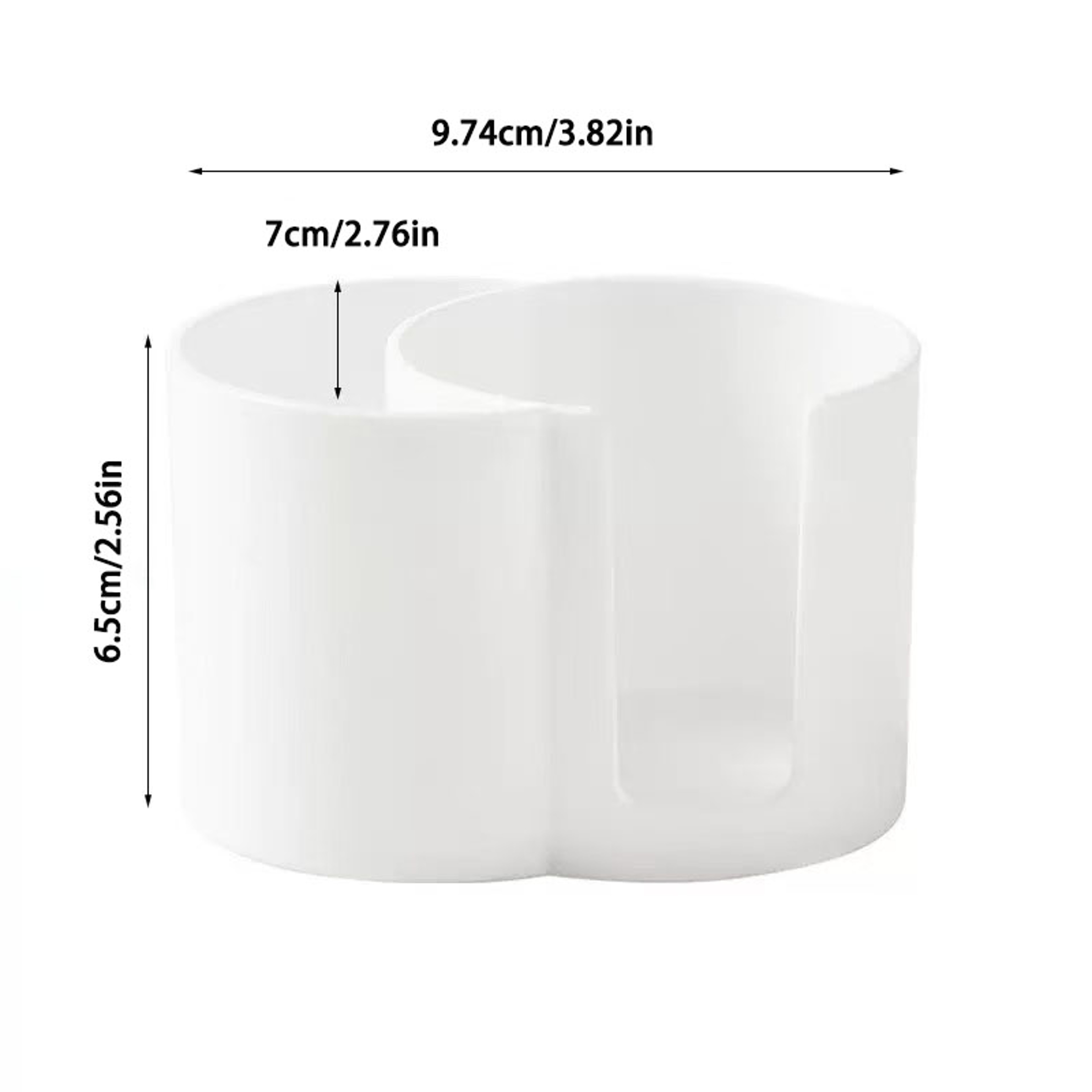 2 Section Q Tip Holder Dispenser and Cotton Pad Holder for Bathroom Vanity Storage – view 7