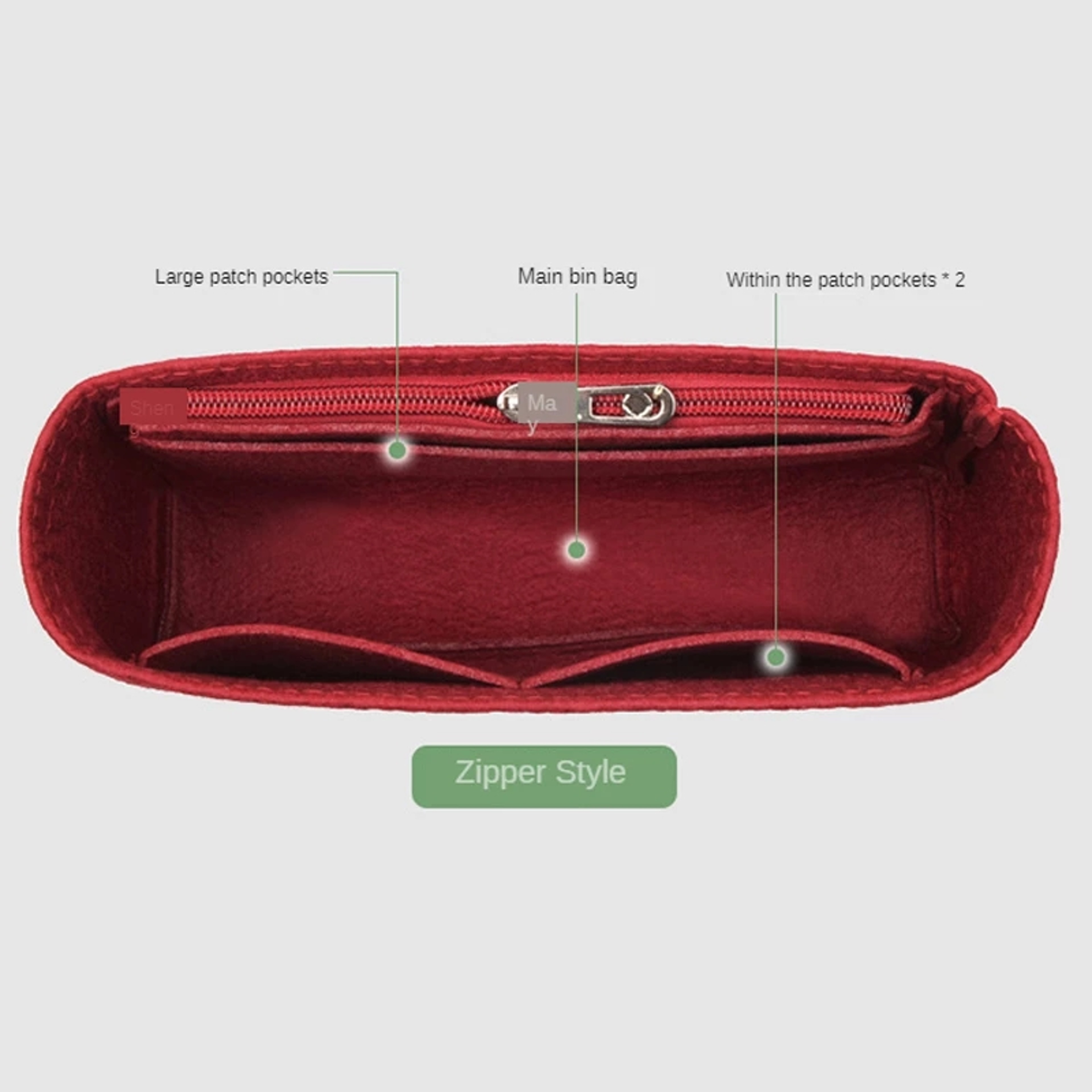 Chanel 19 Felt Bag Organizer Insert Purse Organizer with Multi Pocket Storage – view 5