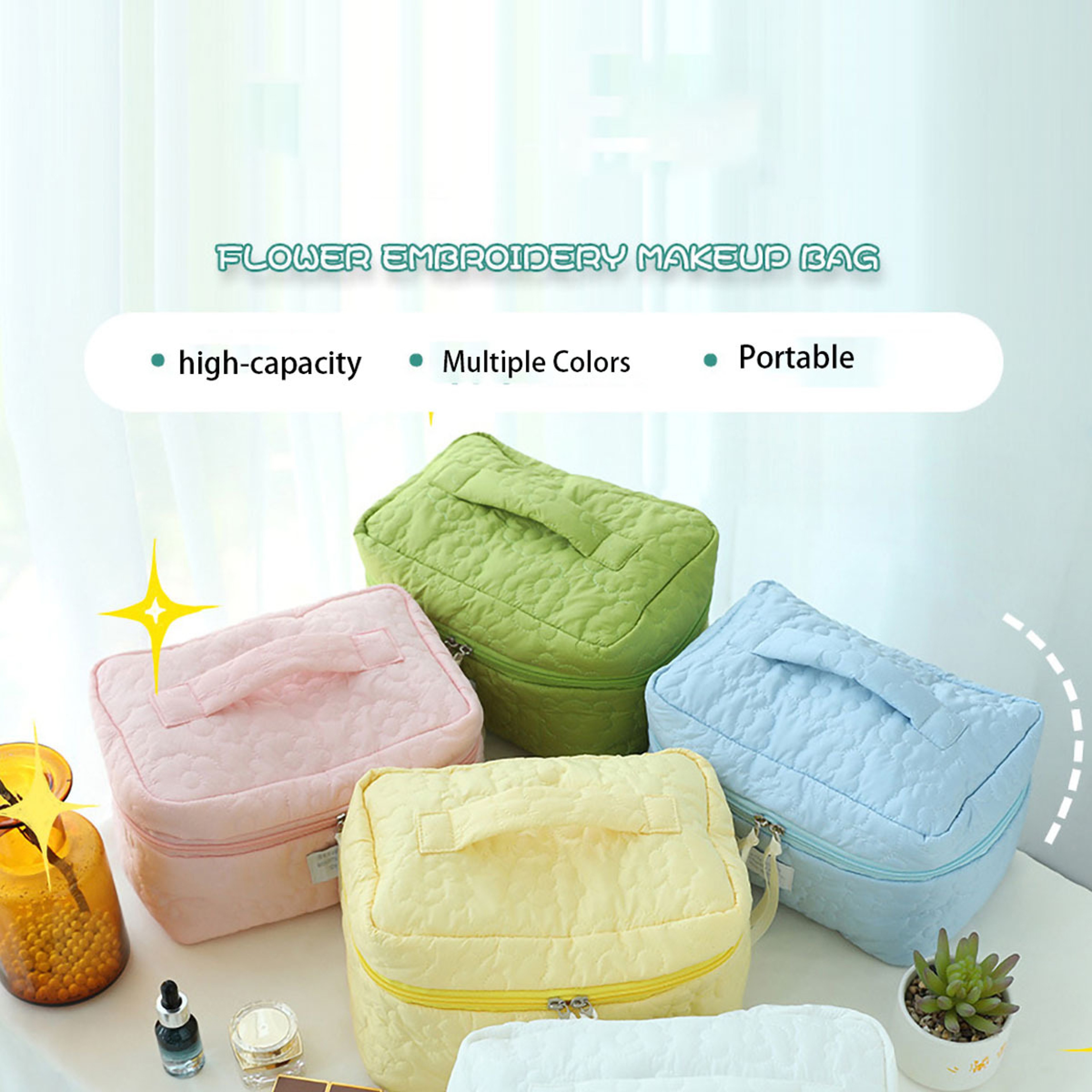 Candy Color Makeup Bag Large Capacity Travel Cosmetic Bag For Women 1