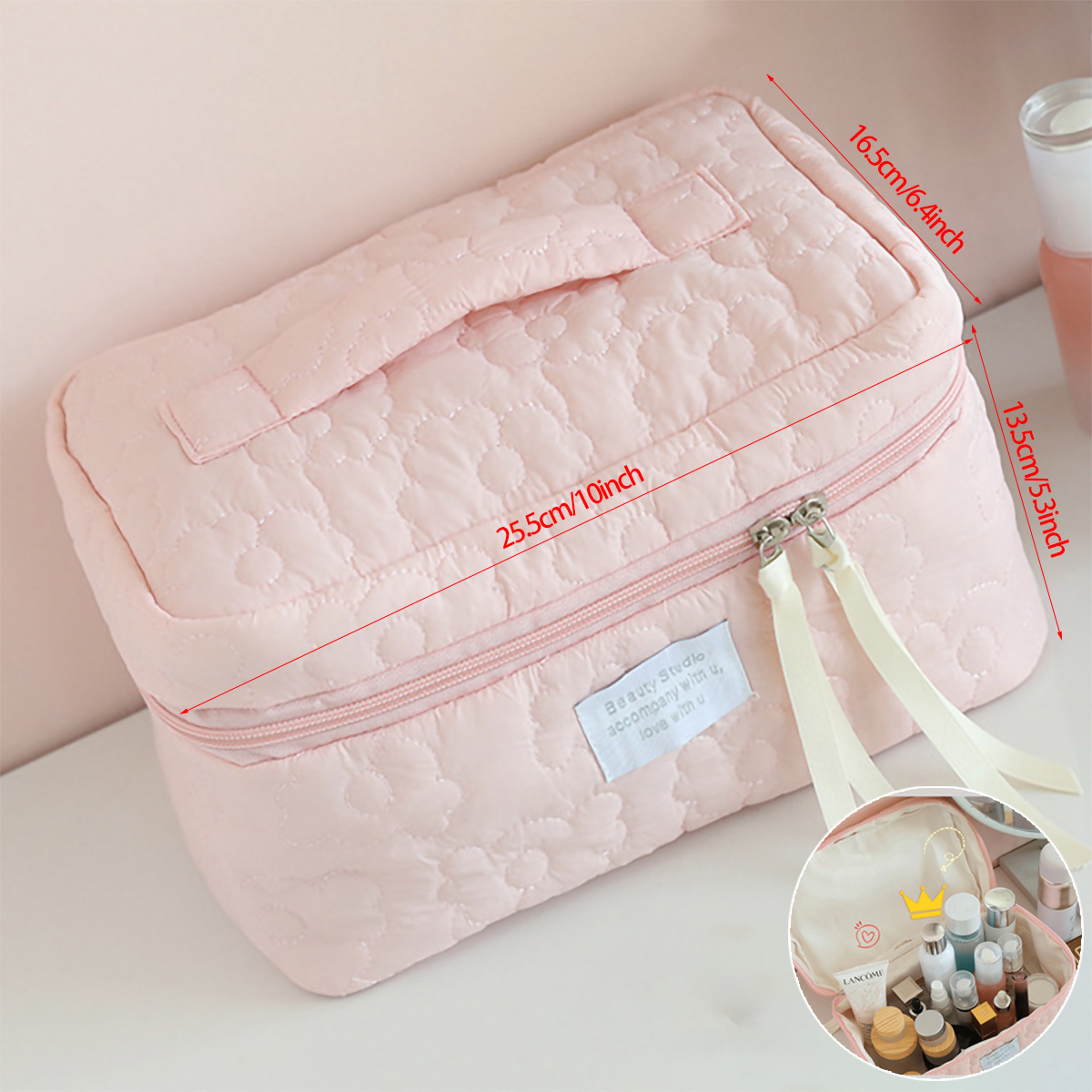 Candy Color Makeup Bag Large Capacity Travel Cosmetic Bag For Women 4