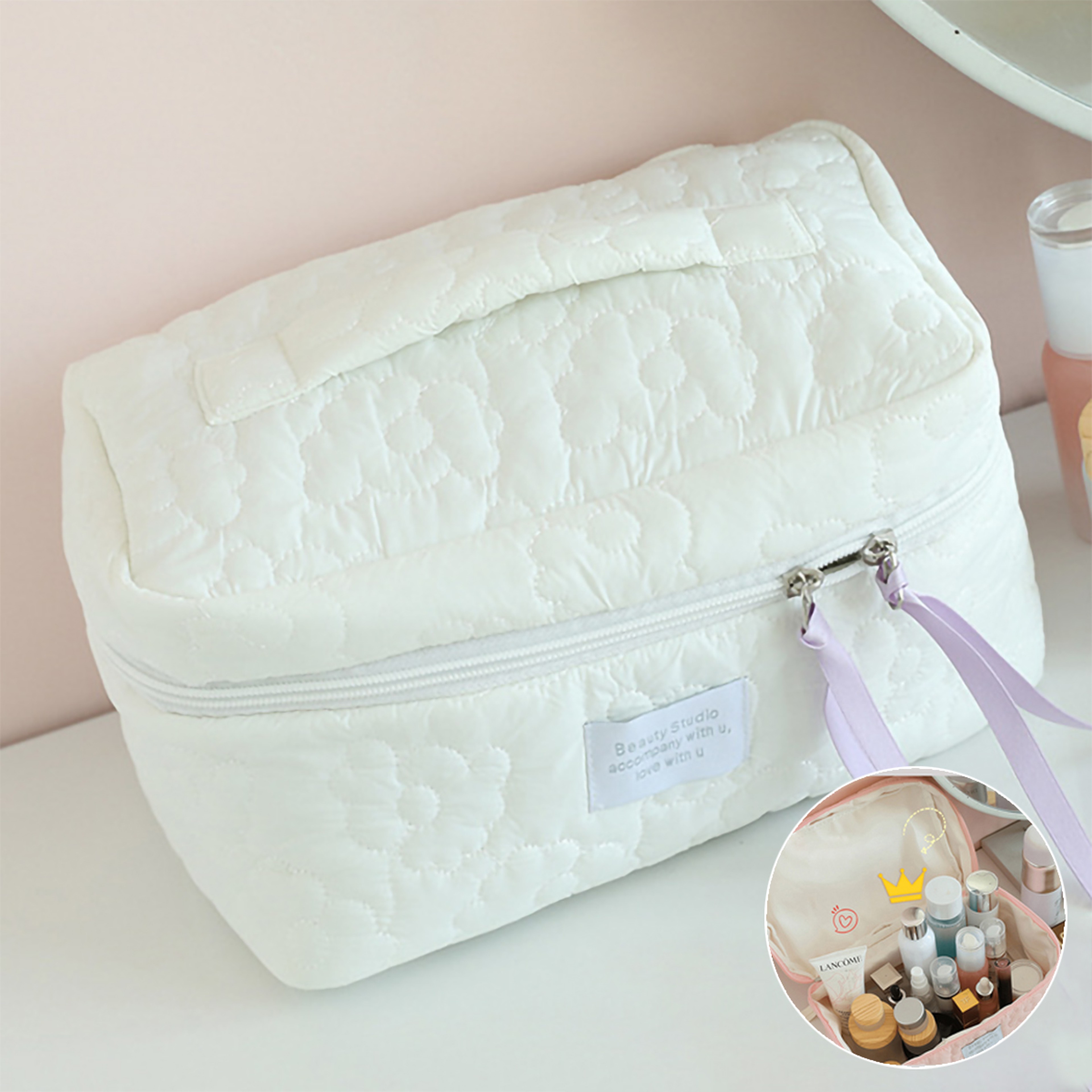 Candy Color Makeup Bag Large Capacity Travel Cosmetic Bag For Women 7