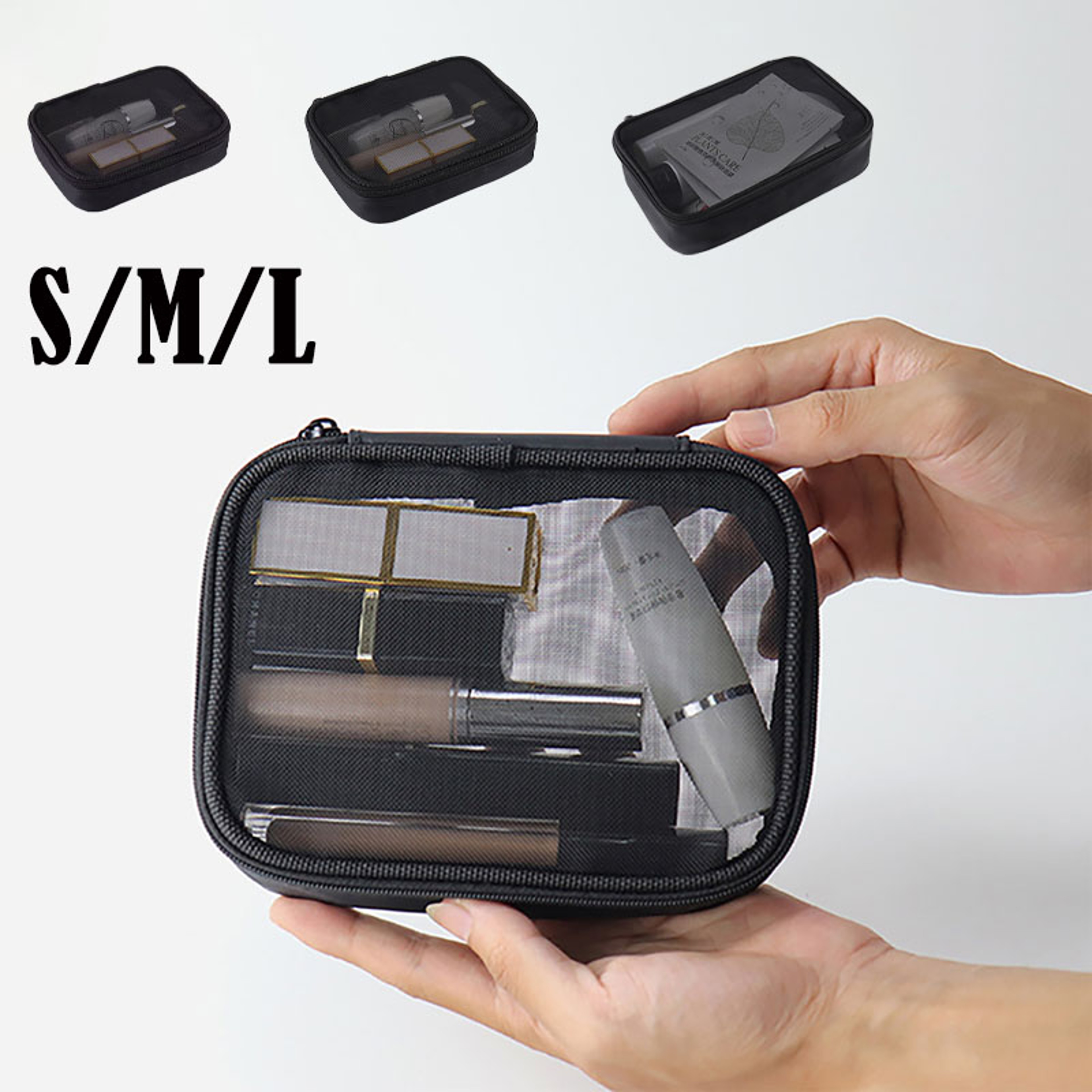 Clear Travel Makeup Bag Portable TPU Cosmetic Organizer Pouch – view 1