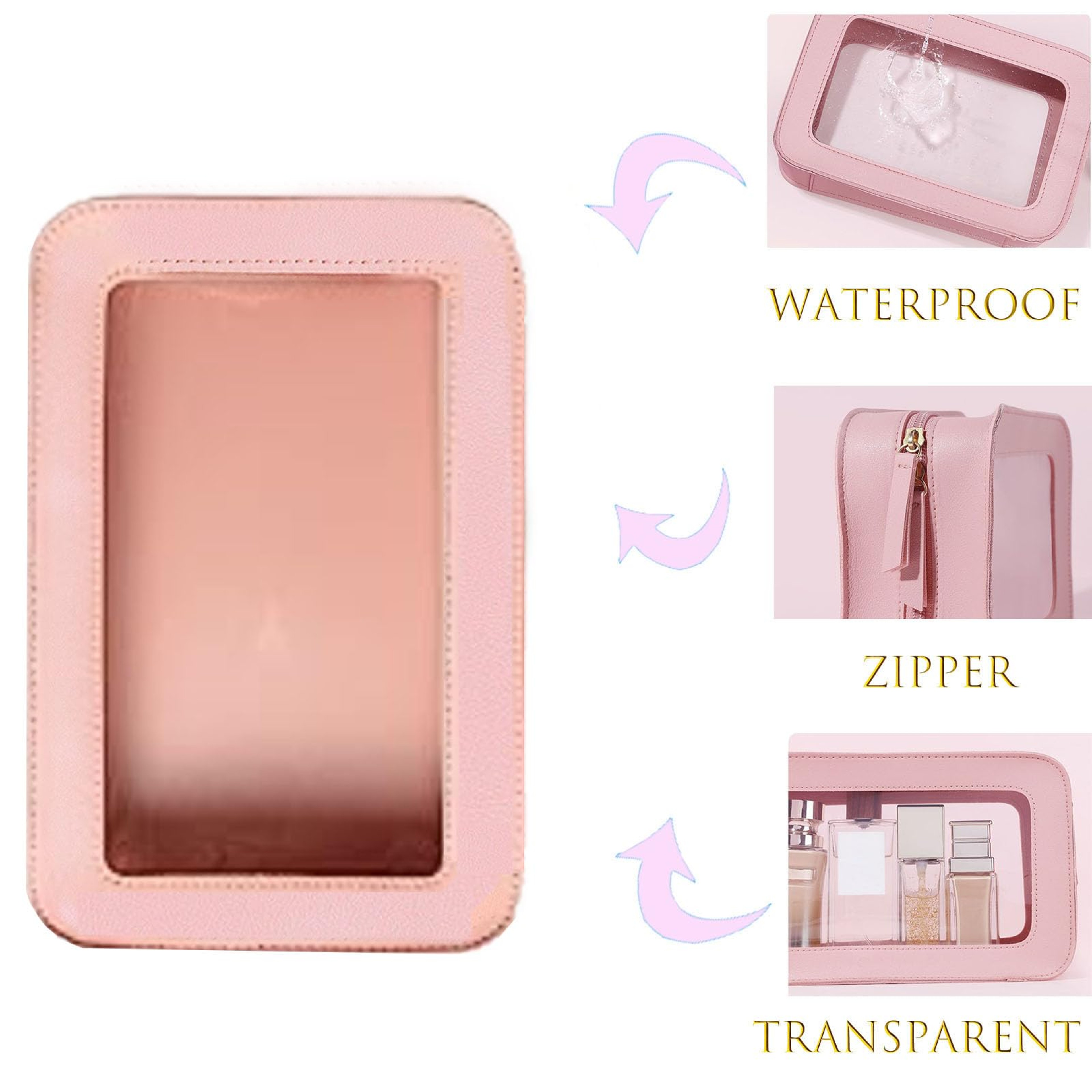 Clear Waterproof Makeup Bag Travel Cosmetic Organizer for Women – view 5