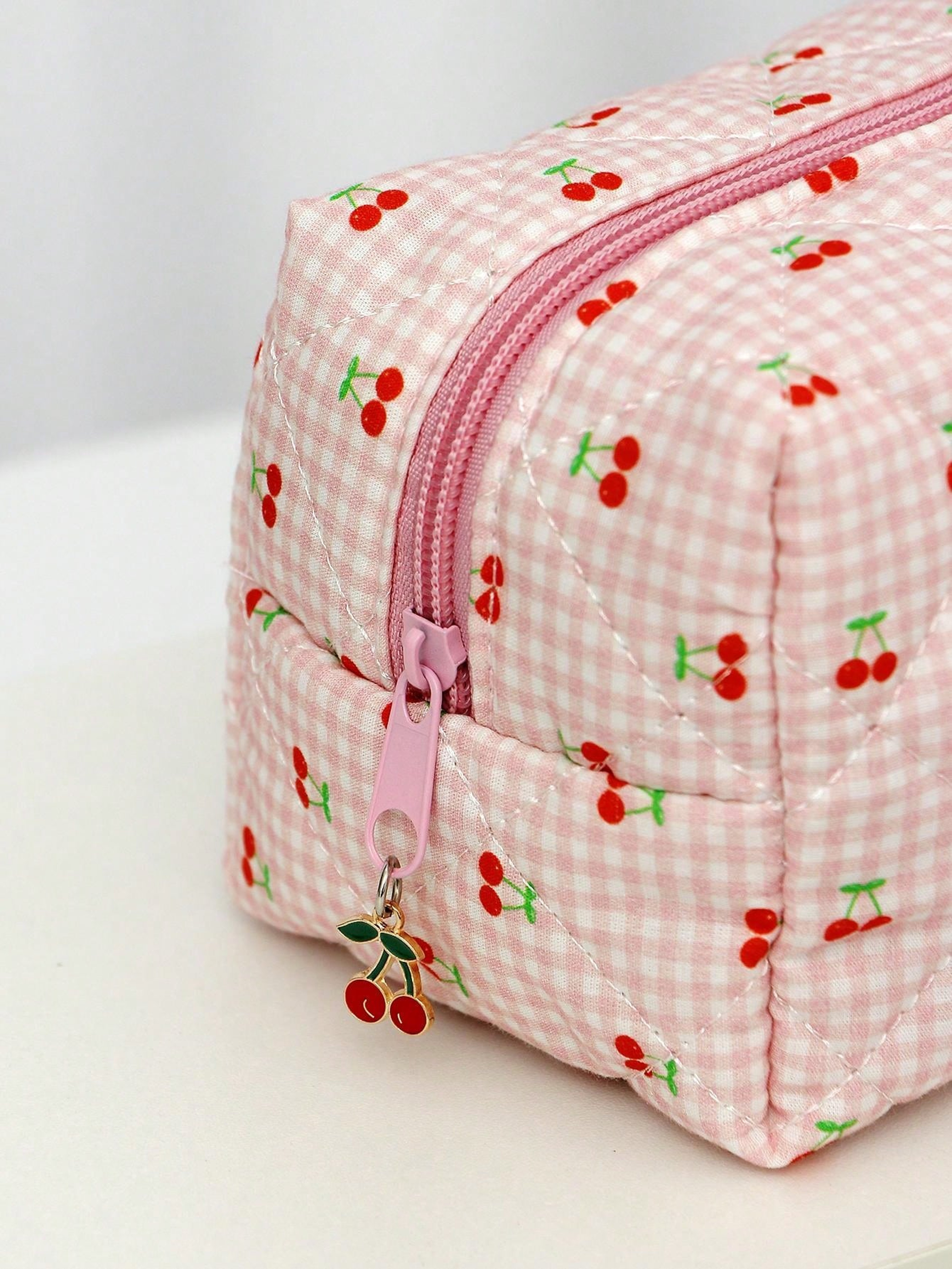 Cherry Bow Makeup Bag Cute Travel Cosmetic Organizer for Women – view 4