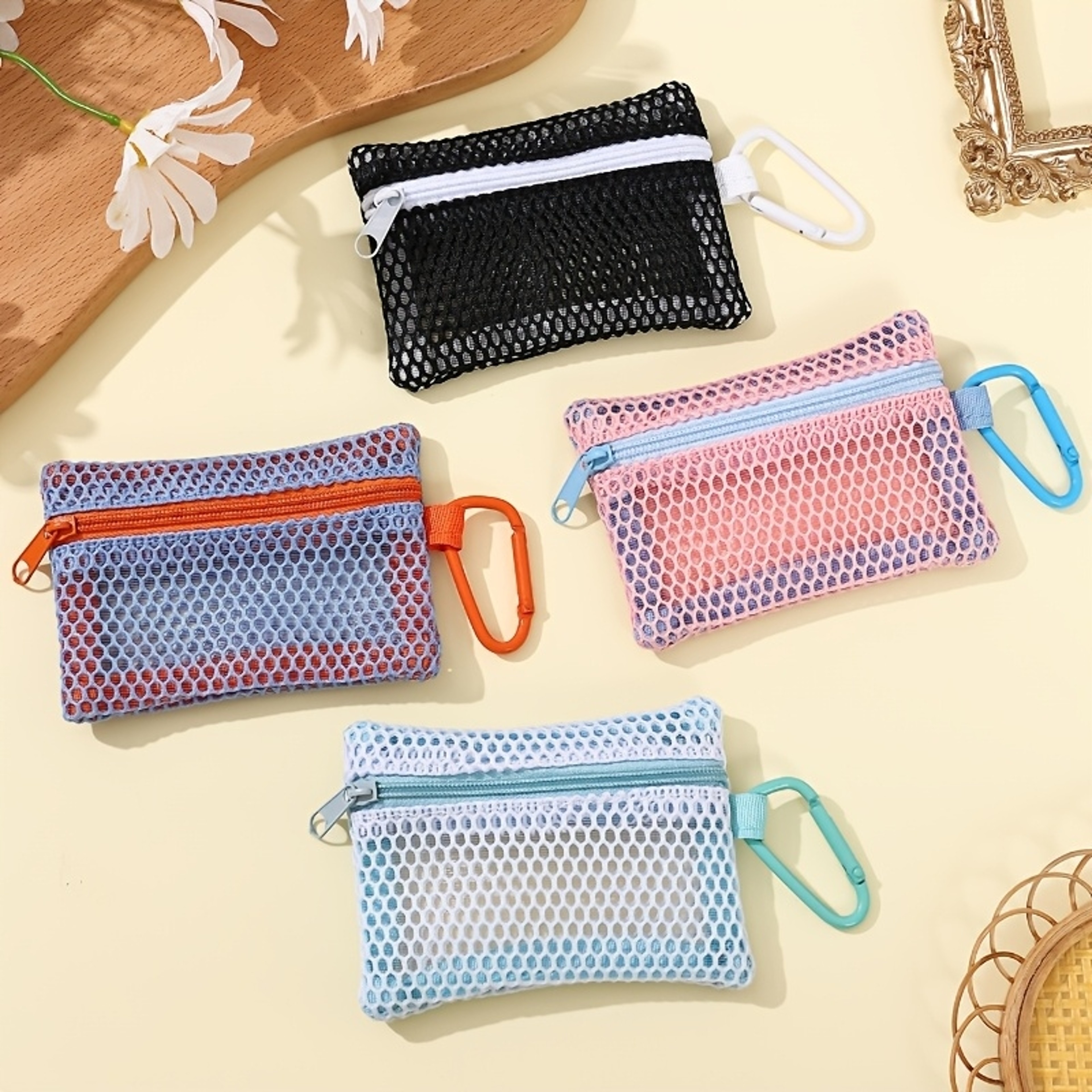 Transparent Mesh Makeup Bag Portable Travel Toiletry Organizer 4