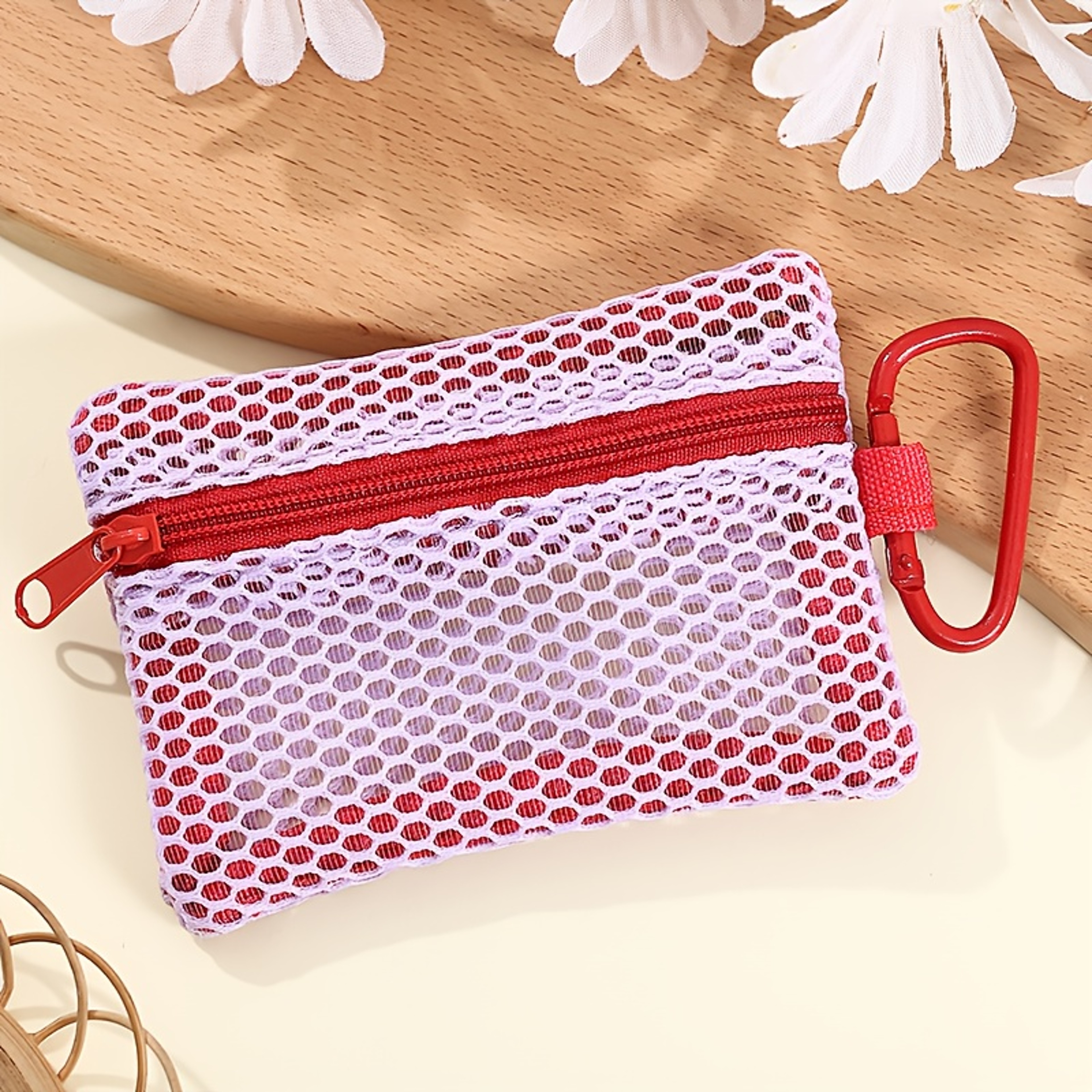 Transparent Mesh Makeup Bag Portable Travel Toiletry Organizer 7