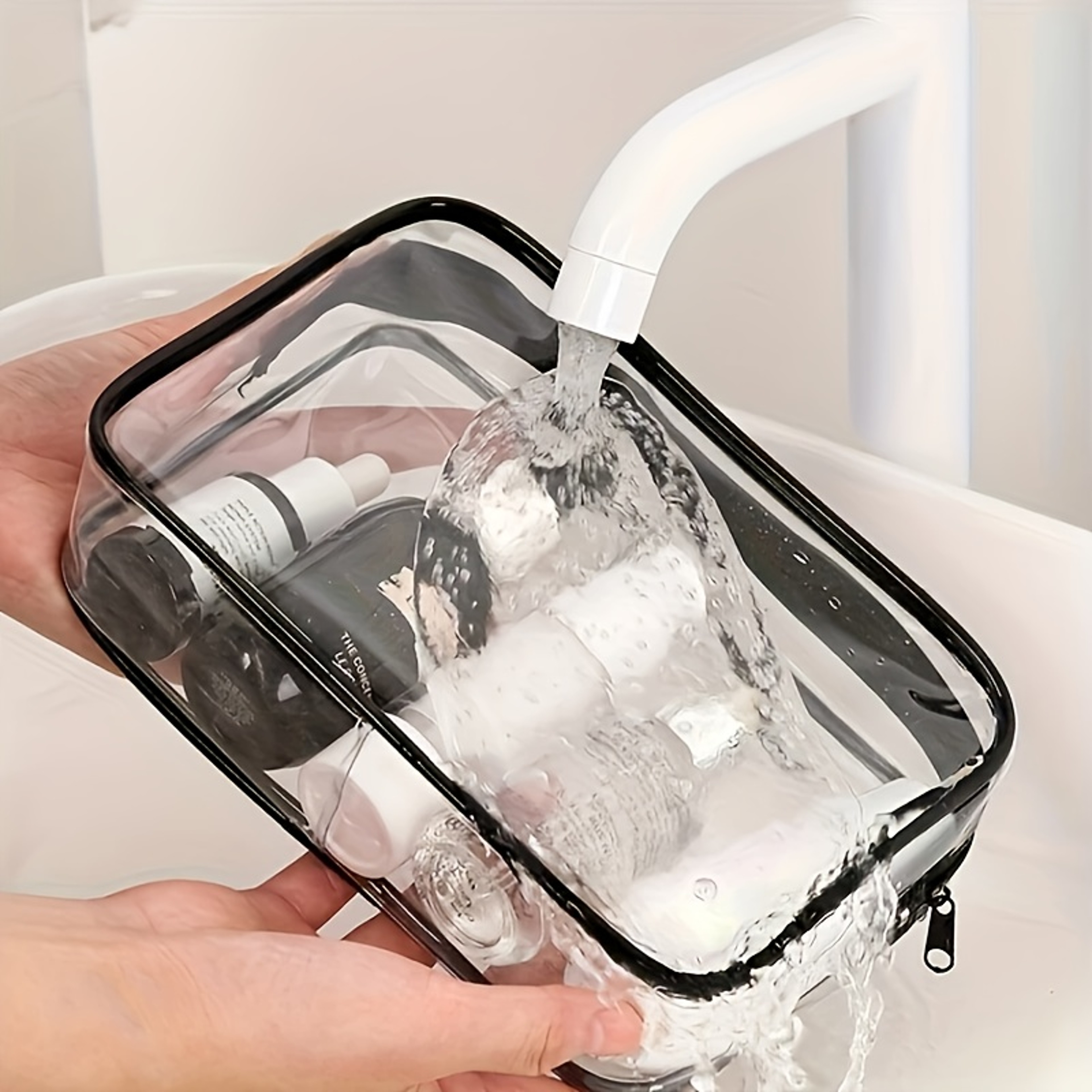 Clear Waterproof Makeup Bag Transparent Travel Toiletry Organizer – view 2