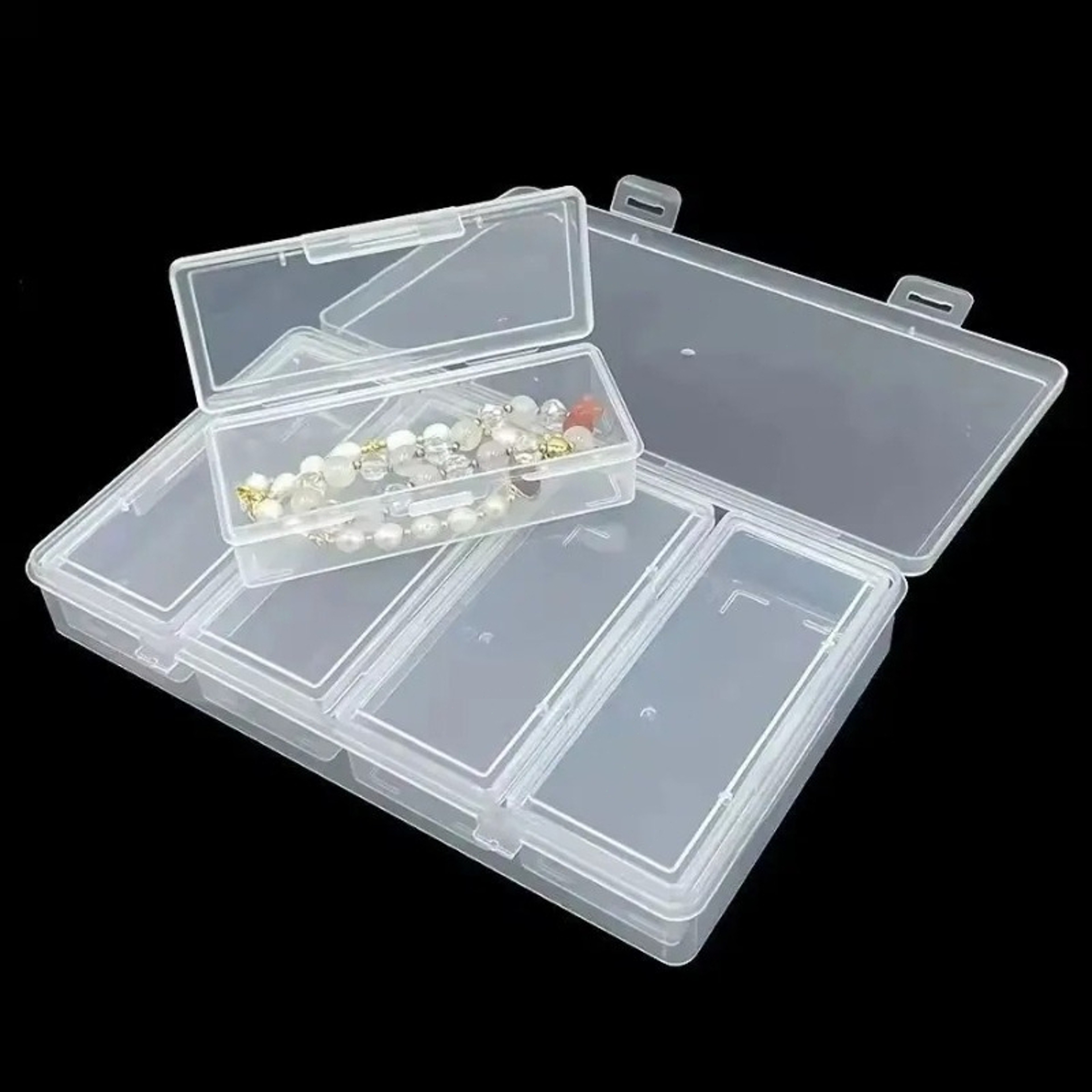 Adjustable Clear Craft Organizer Box with Removable Dividers – view 2