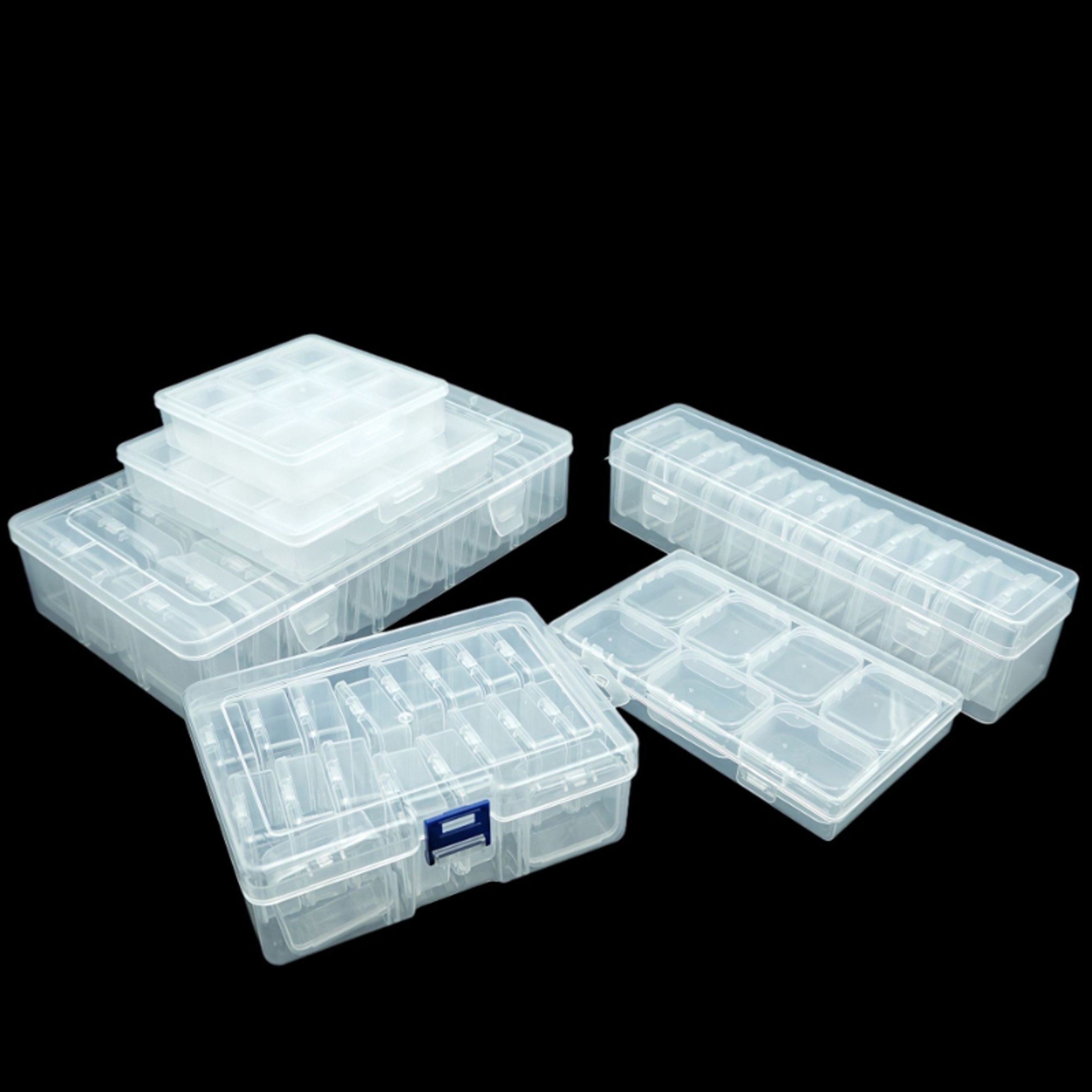 Adjustable Clear Craft Organizer Box with Removable Dividers – view 5