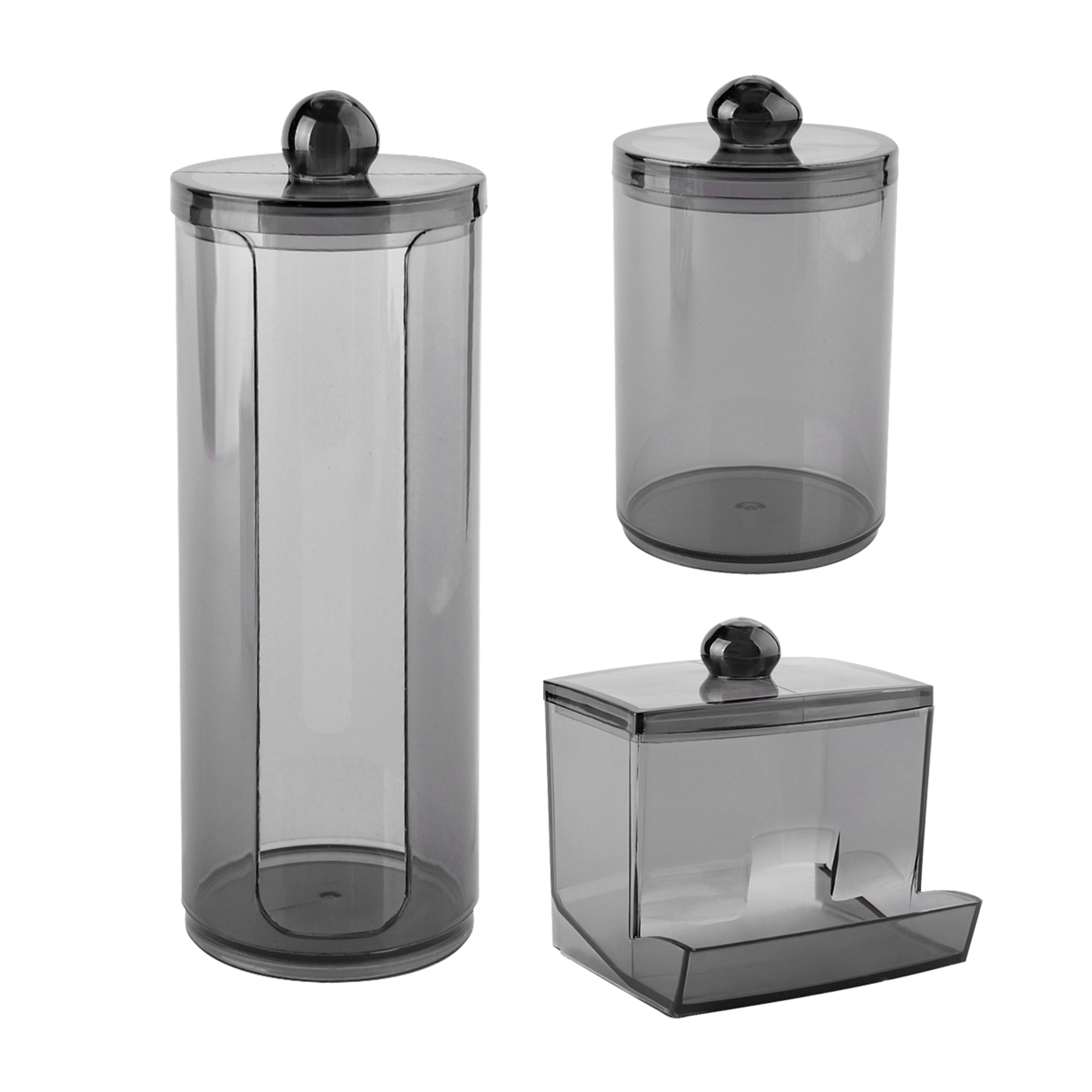 Clear Acrylic Qtip Holder with Lid Cotton Pad Organizer for Bathroom Vanity – view 6