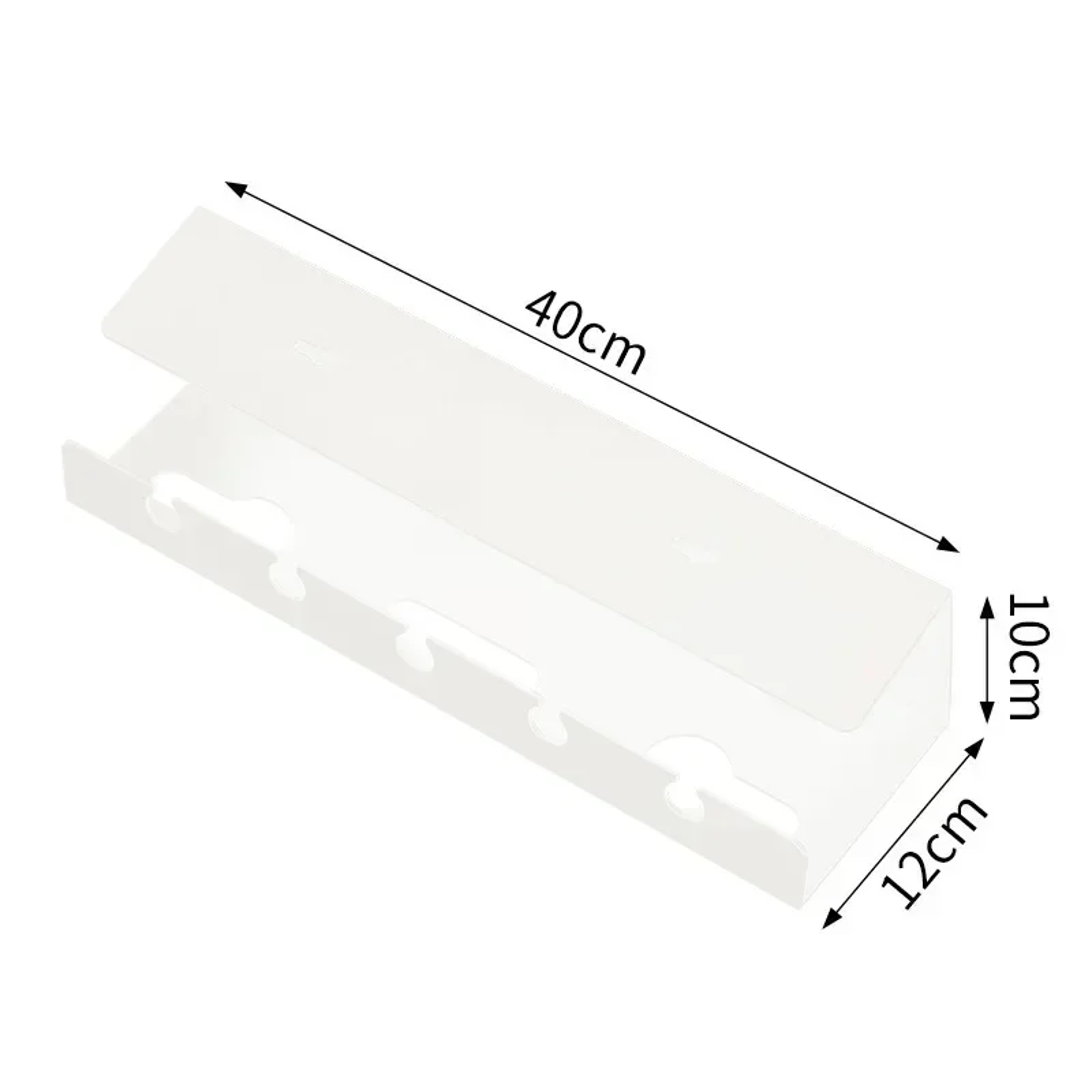 No Drill Under Desk Cable Management Tray With Clamp And Power Strip Holder 6