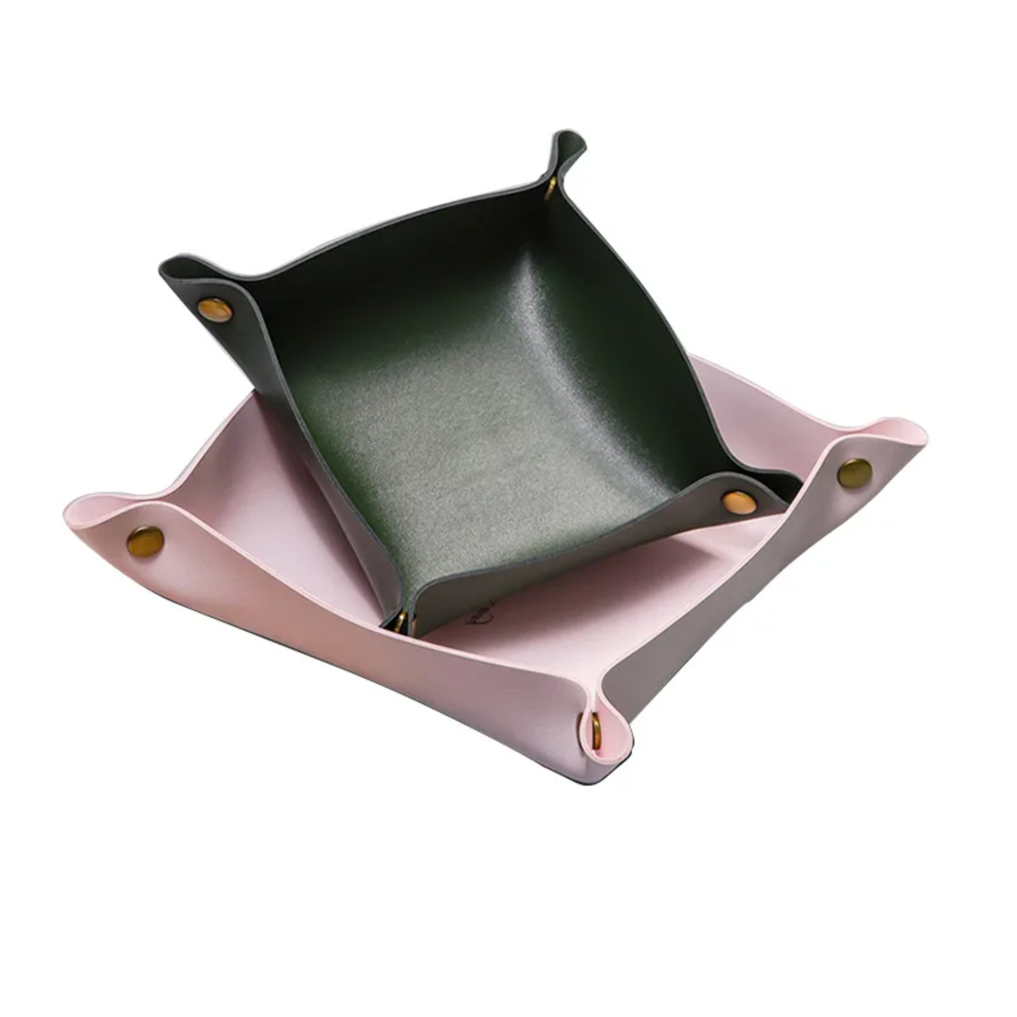 Cat PU Leather Valet Tray Foldable Jewelry Organizer And Key Tray 0