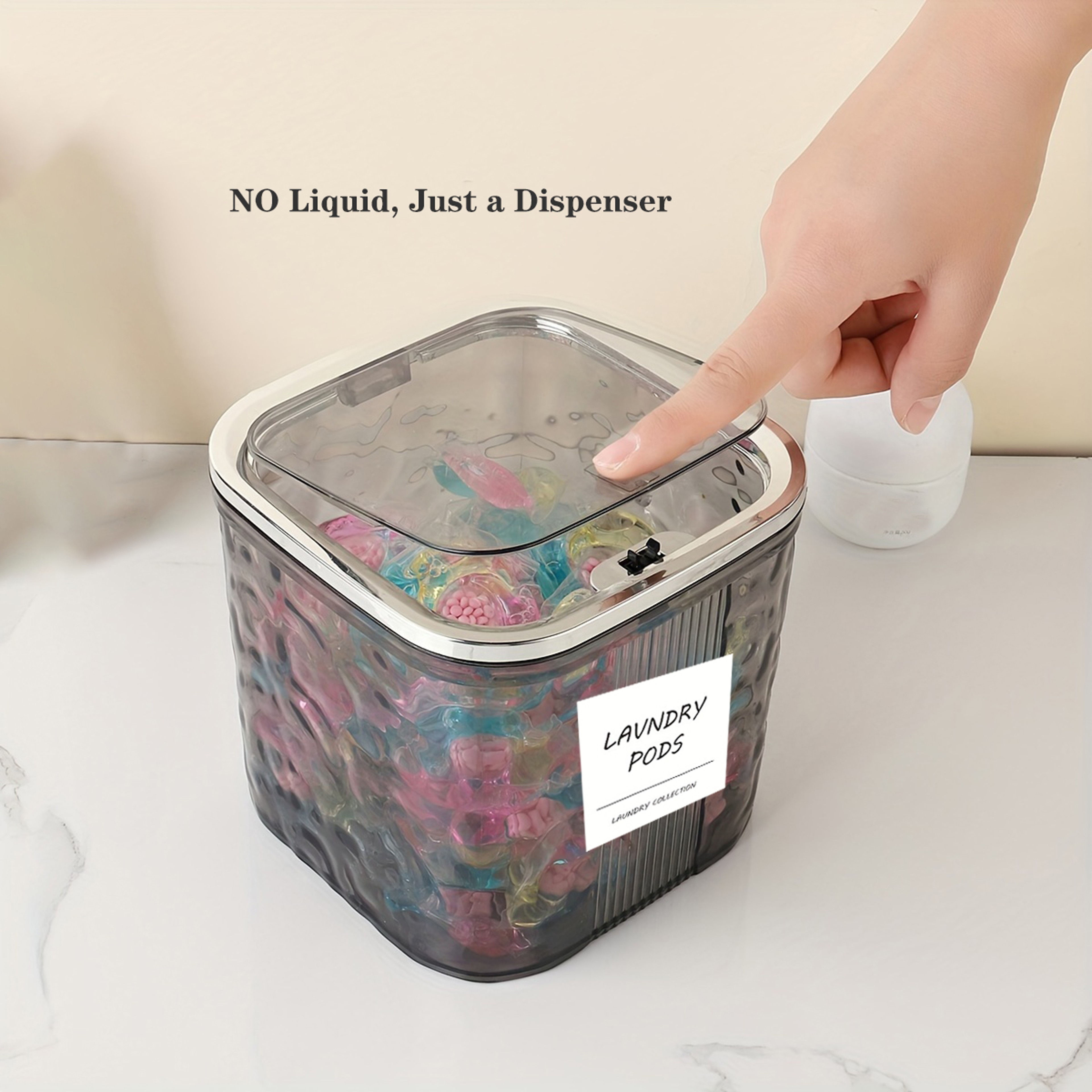 Laundry Pods Container With Lid Dishwasher Pod Holder And Laundry Room Organizer 4